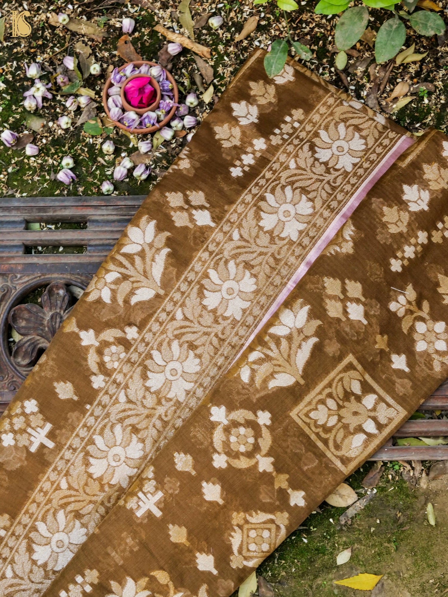 Banarasi Cotton Handloom Jamdani Ektara Saree