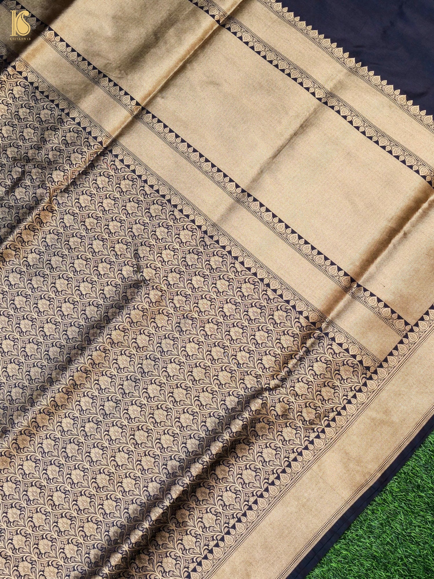 Handloom Banarasi Katan Silk Zari Tanchoi Saree