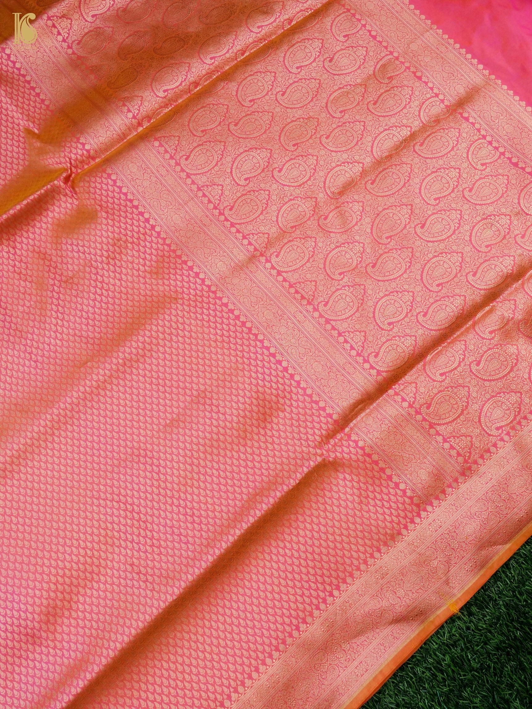 Handloom Banarasi Katan Silk Zari Tanchoi Saree