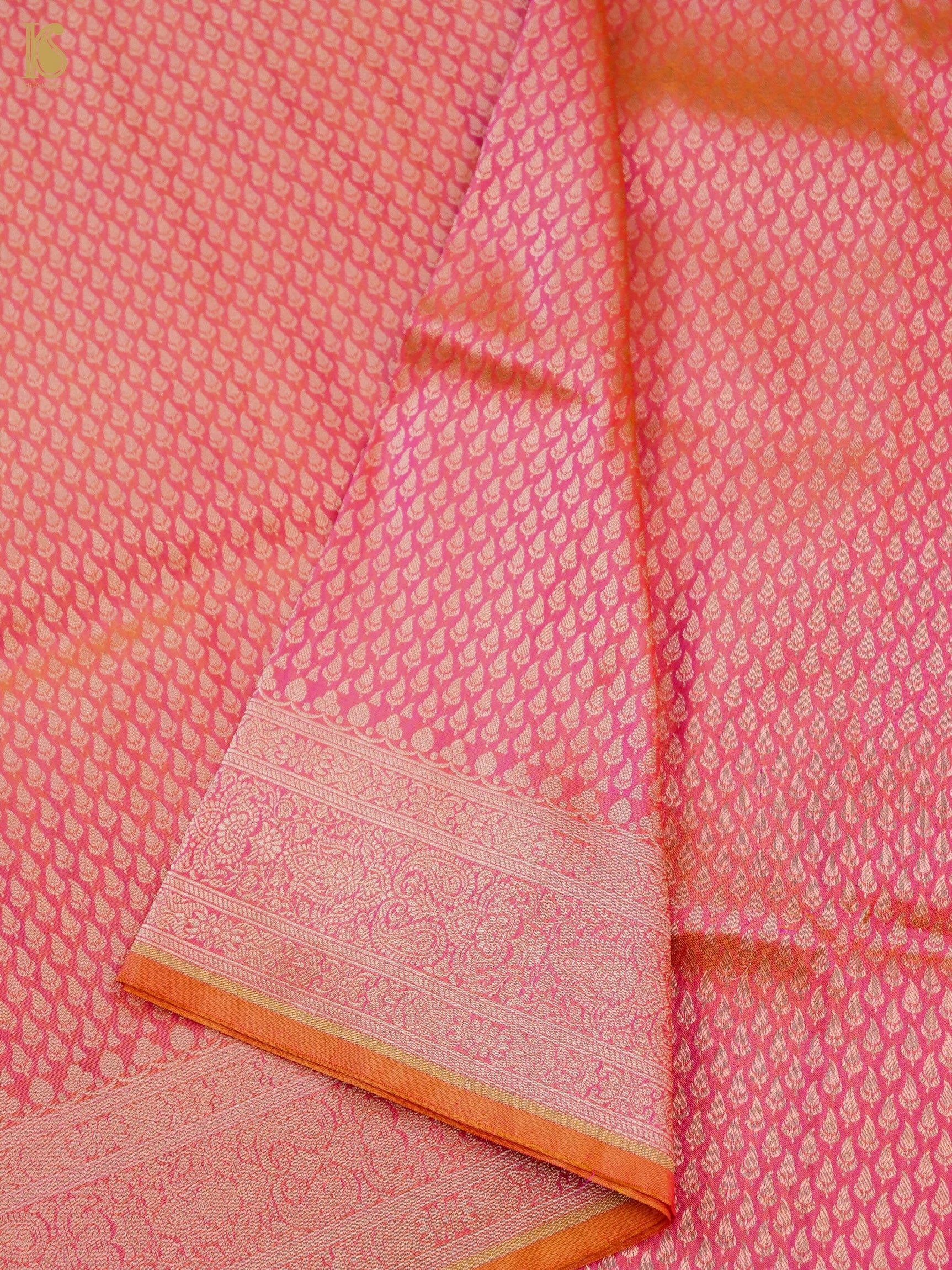 Handloom Banarasi Katan Silk Zari Tanchoi Saree