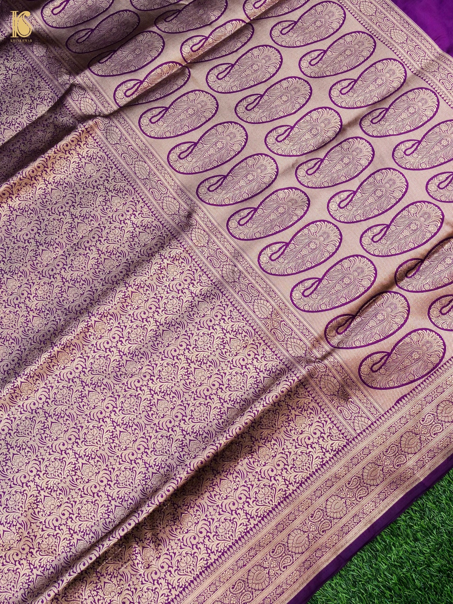 Handloom Banarasi Katan Silk Zari Tanchoi Saree