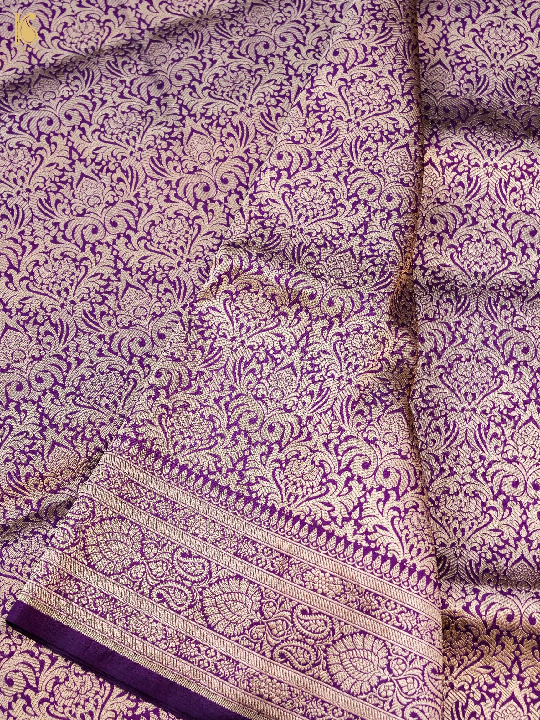 Handloom Banarasi Katan Silk Zari Tanchoi Saree