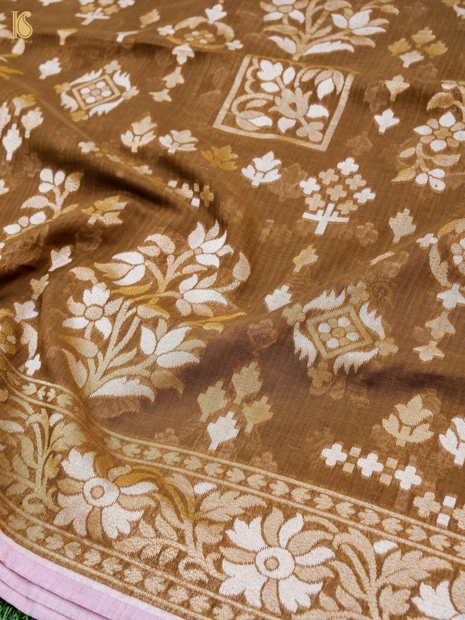 Banarasi Cotton Handloom Jamdani Ektara Saree