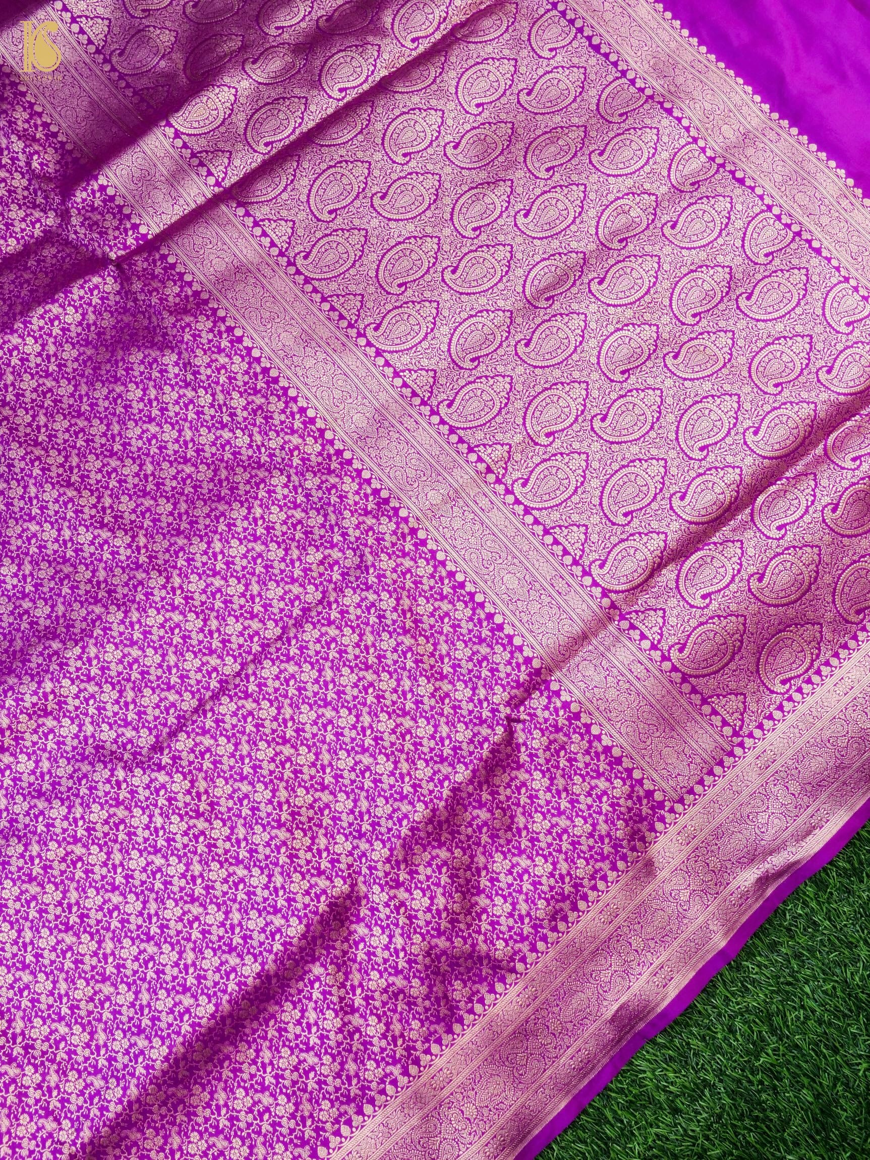 Handloom Banarasi Katan Silk Zari Tanchoi Saree