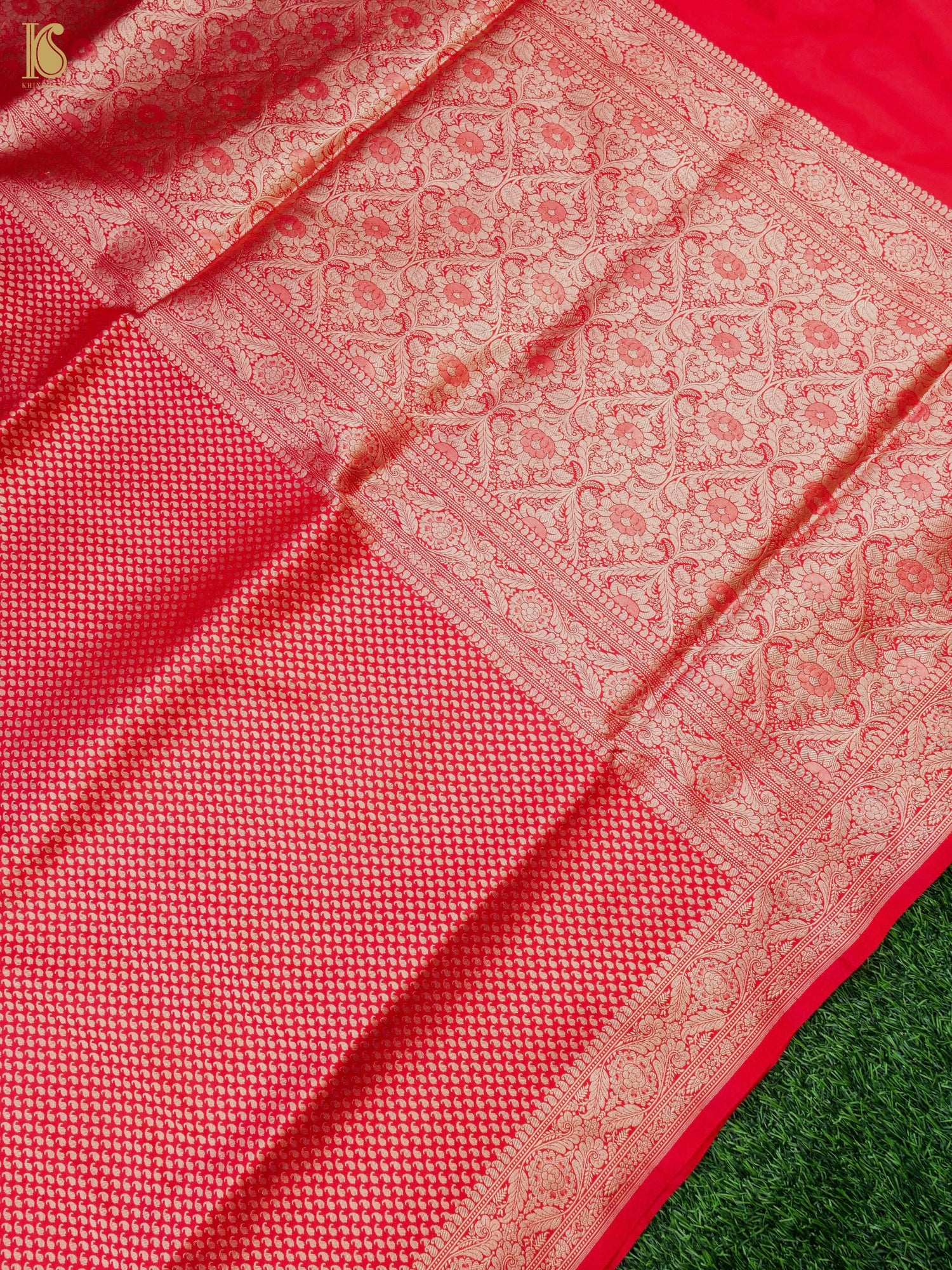 Handloom Banarasi Katan Silk Zari Tanchoi Saree