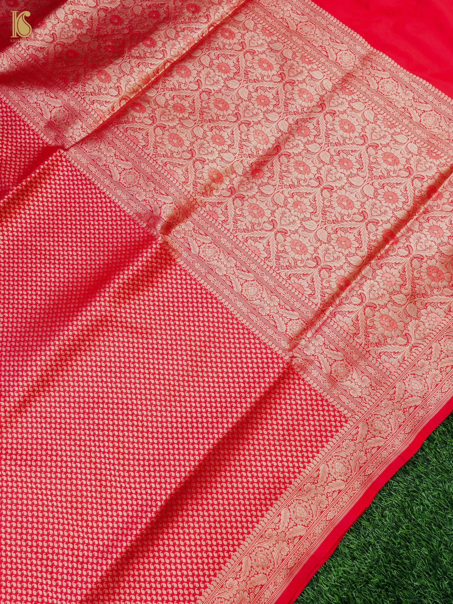 Handloom Banarasi Katan Silk Zari Tanchoi Saree