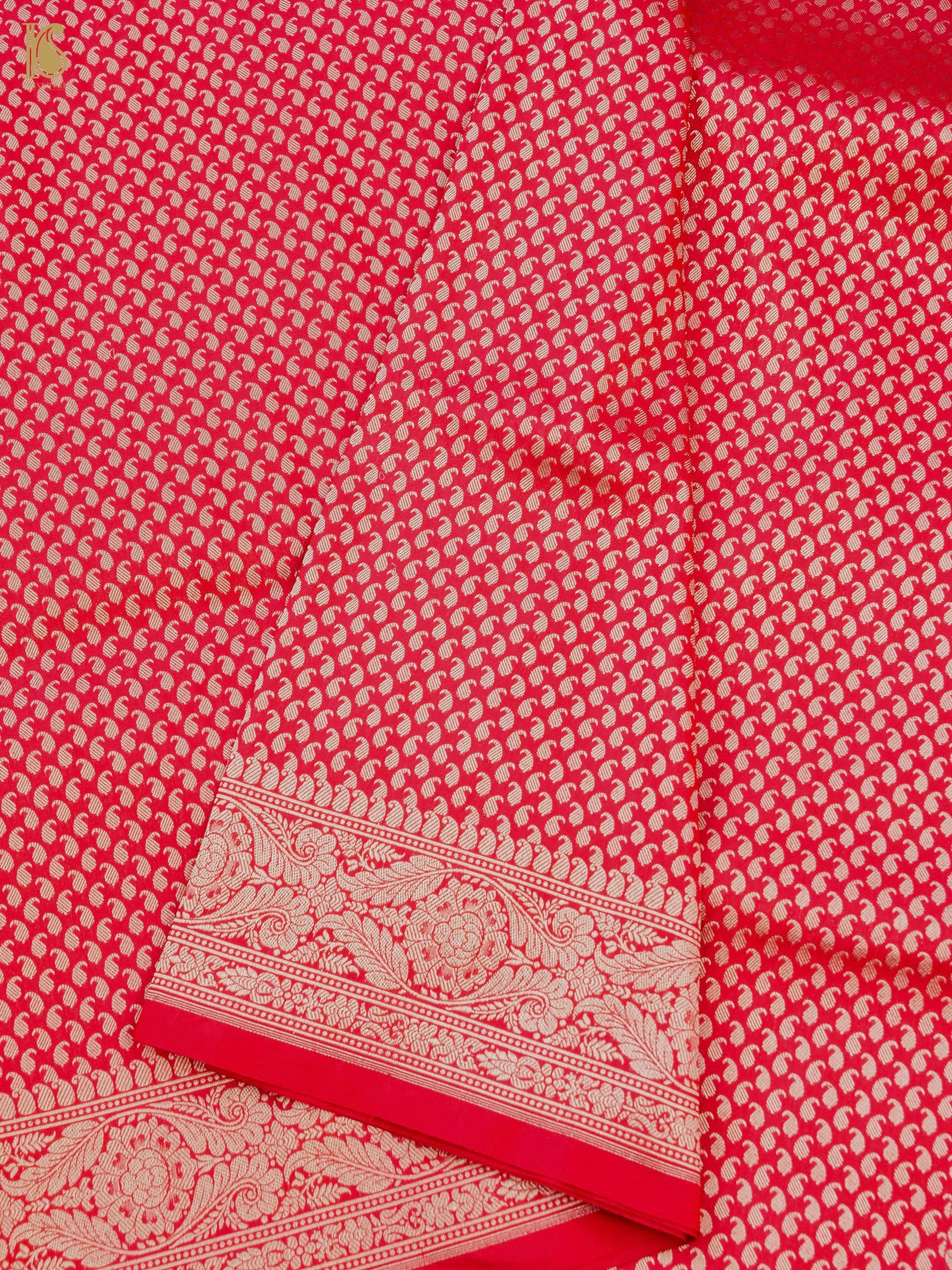 Handloom Banarasi Katan Silk Zari Tanchoi Saree