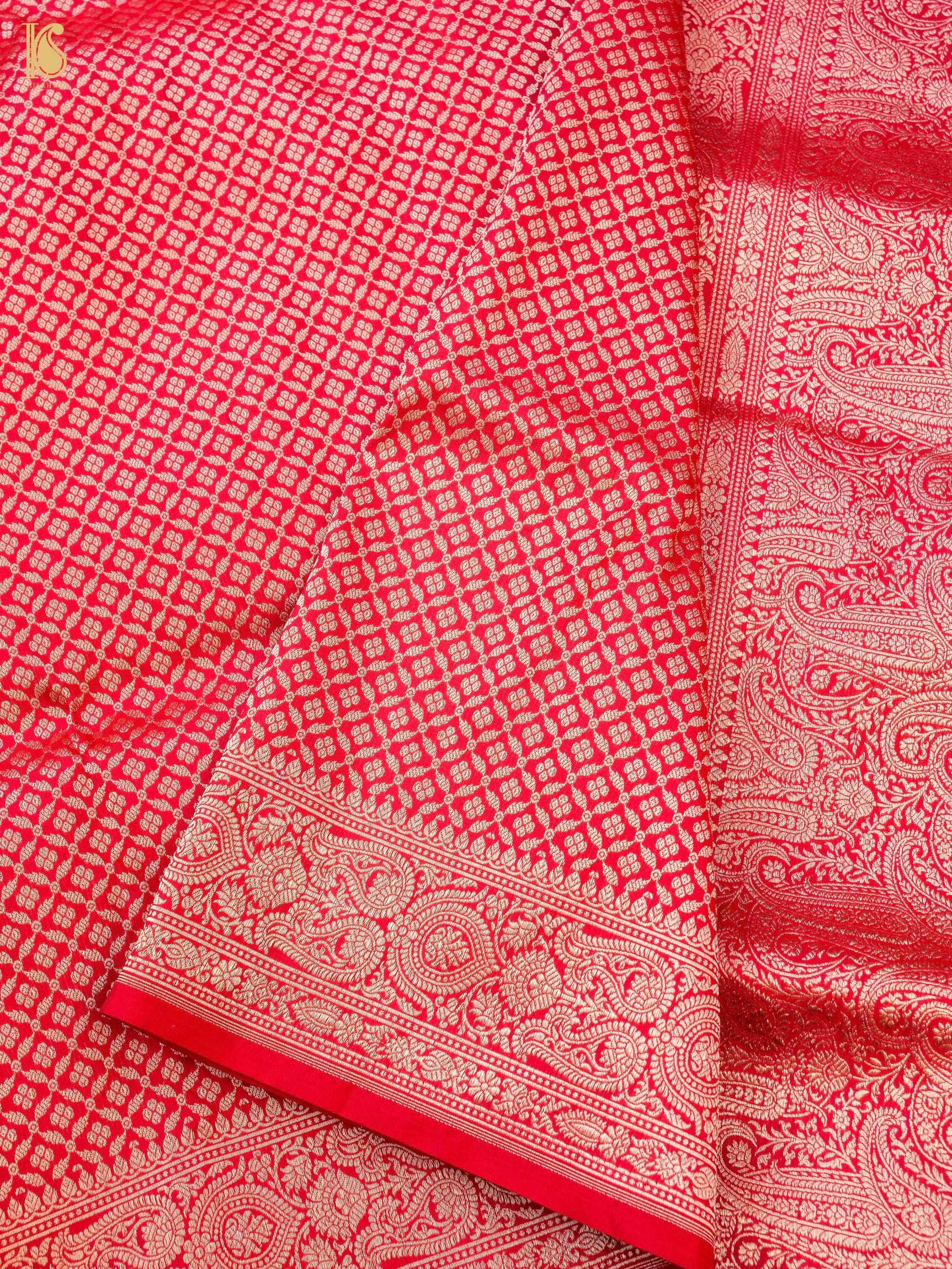 Handloom Banarasi Katan Silk Zari Tanchoi Saree