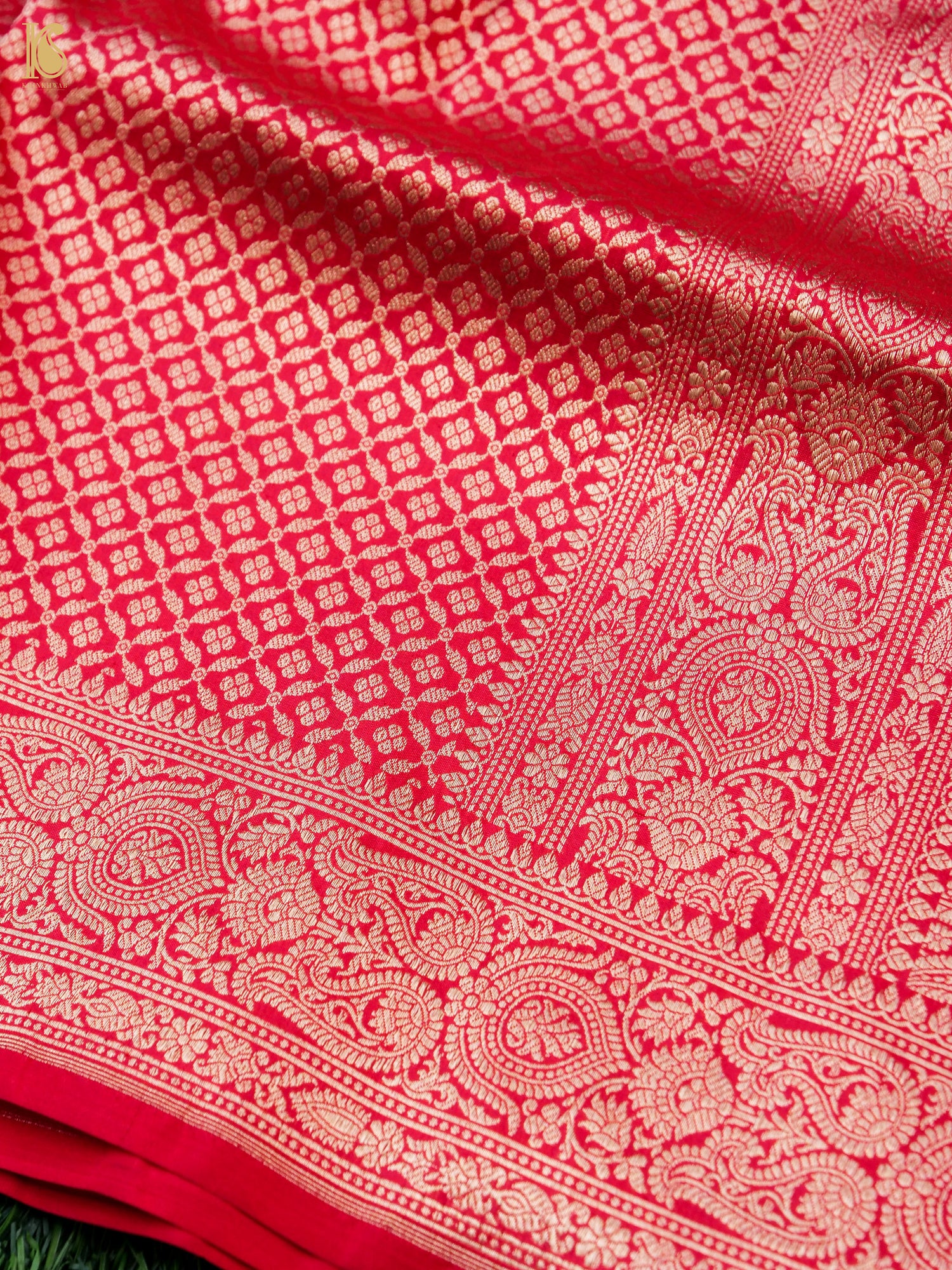 Handloom Banarasi Katan Silk Zari Tanchoi Saree