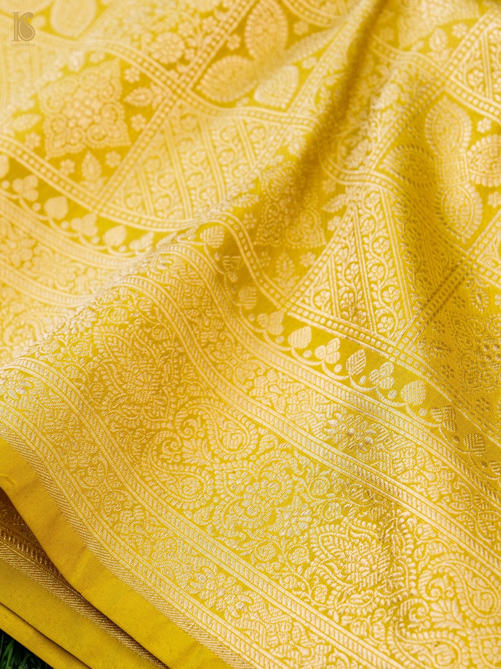 Handloom Banarasi Katan Silk Zari Tanchoi Saree