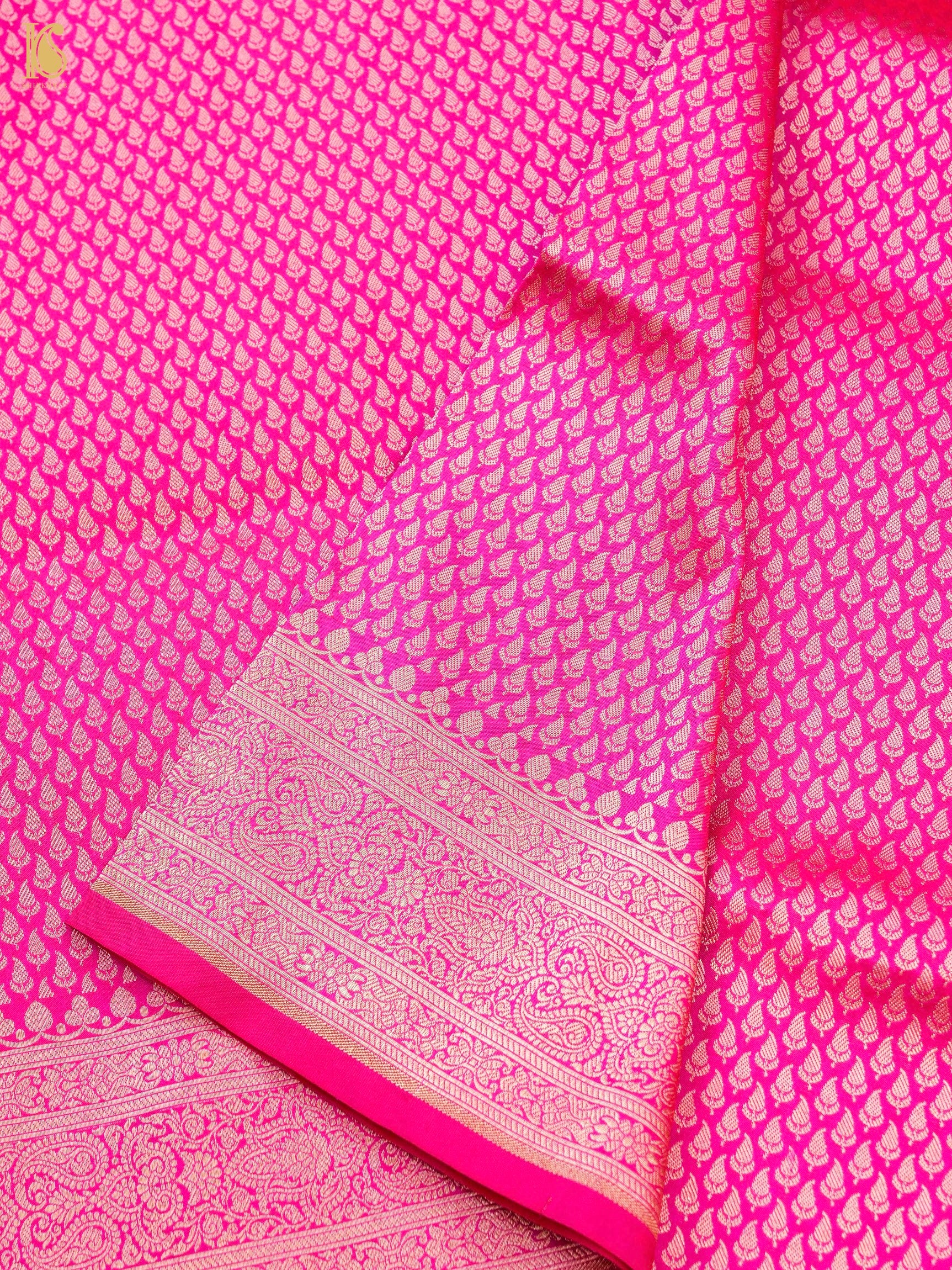 Handloom Banarasi Katan Silk Zari Tanchoi Saree
