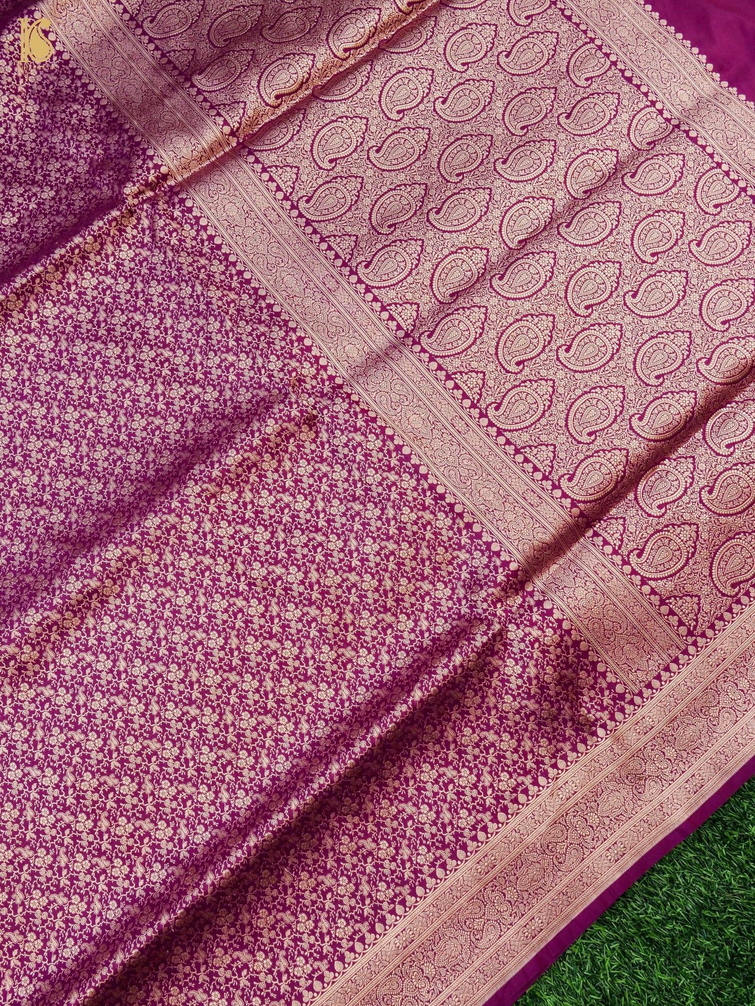 Handloom Banarasi Katan Silk Zari Tanchoi Saree