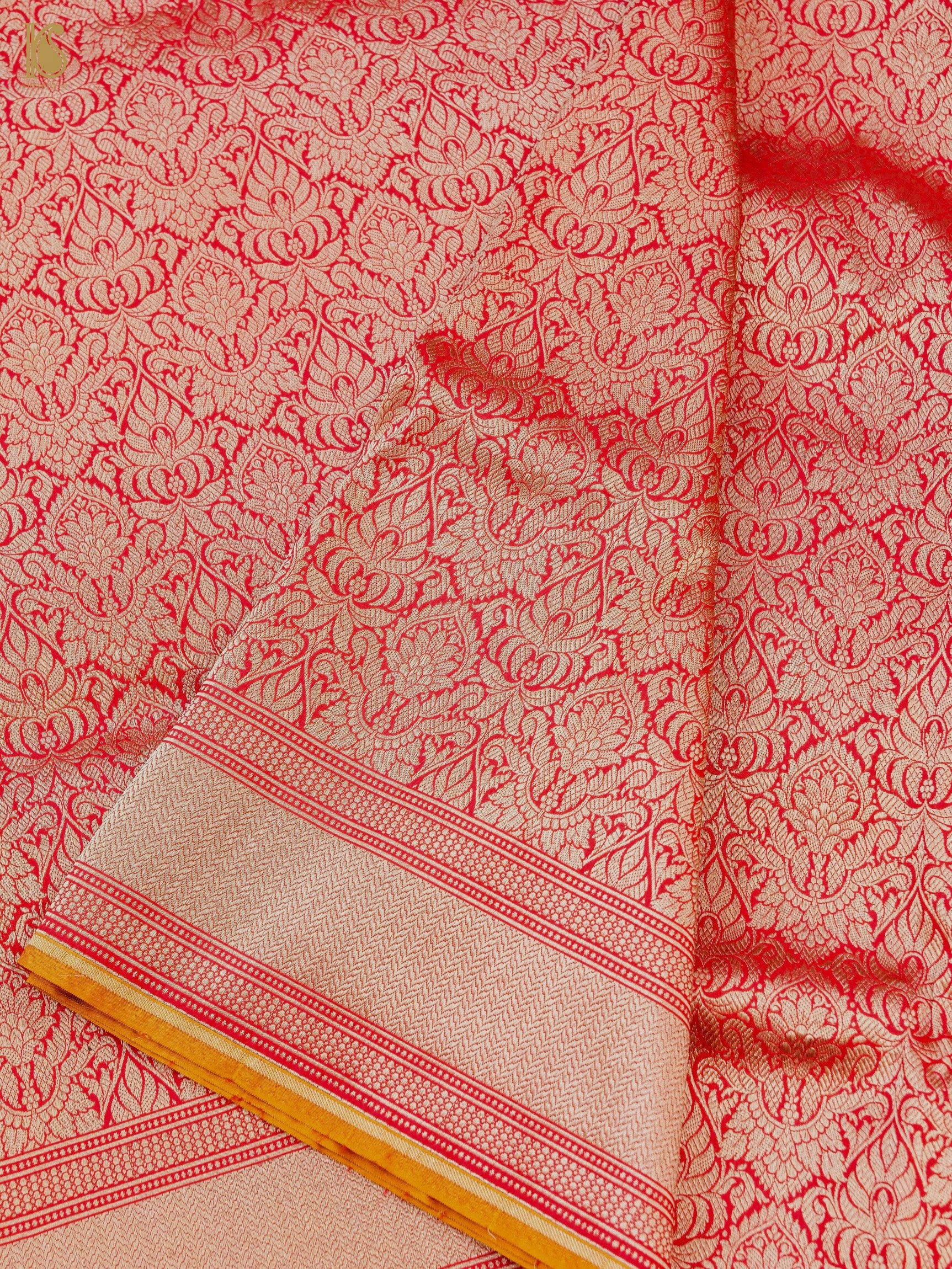 Handloom Banarasi Katan Silk Zari Tanchoi Saree