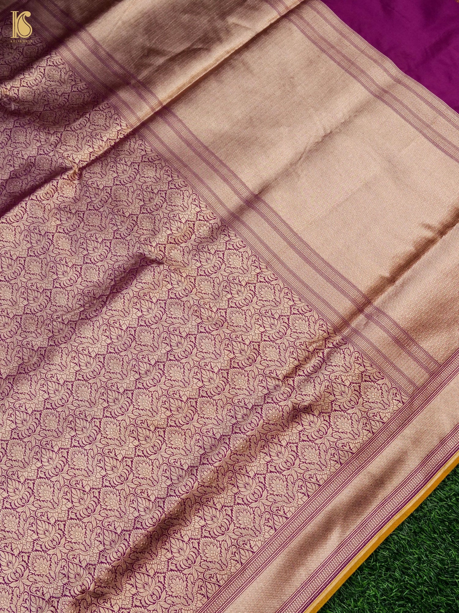 Handloom Banarasi Katan Silk Zari Tanchoi Saree