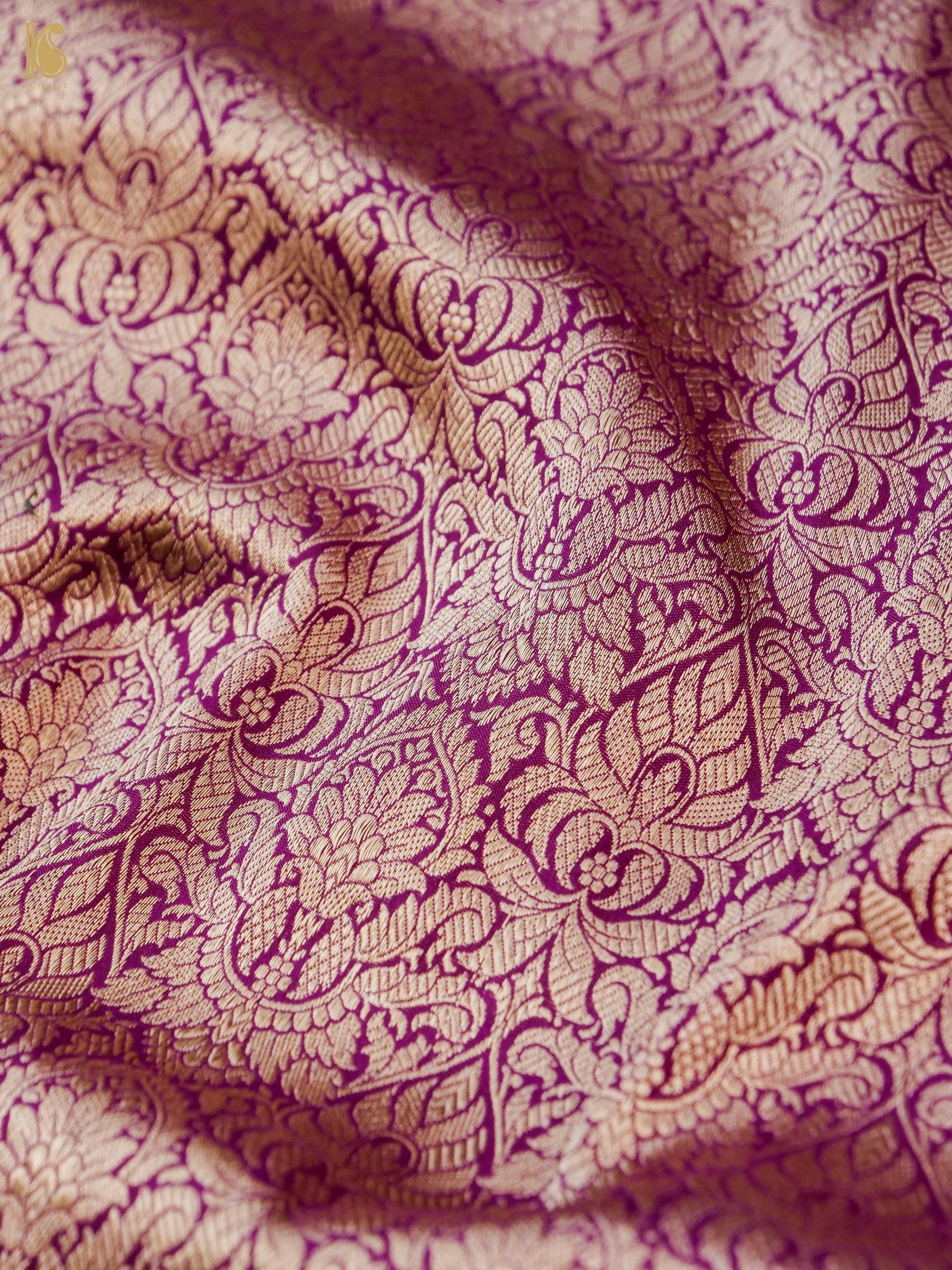Handloom Banarasi Katan Silk Zari Tanchoi Saree