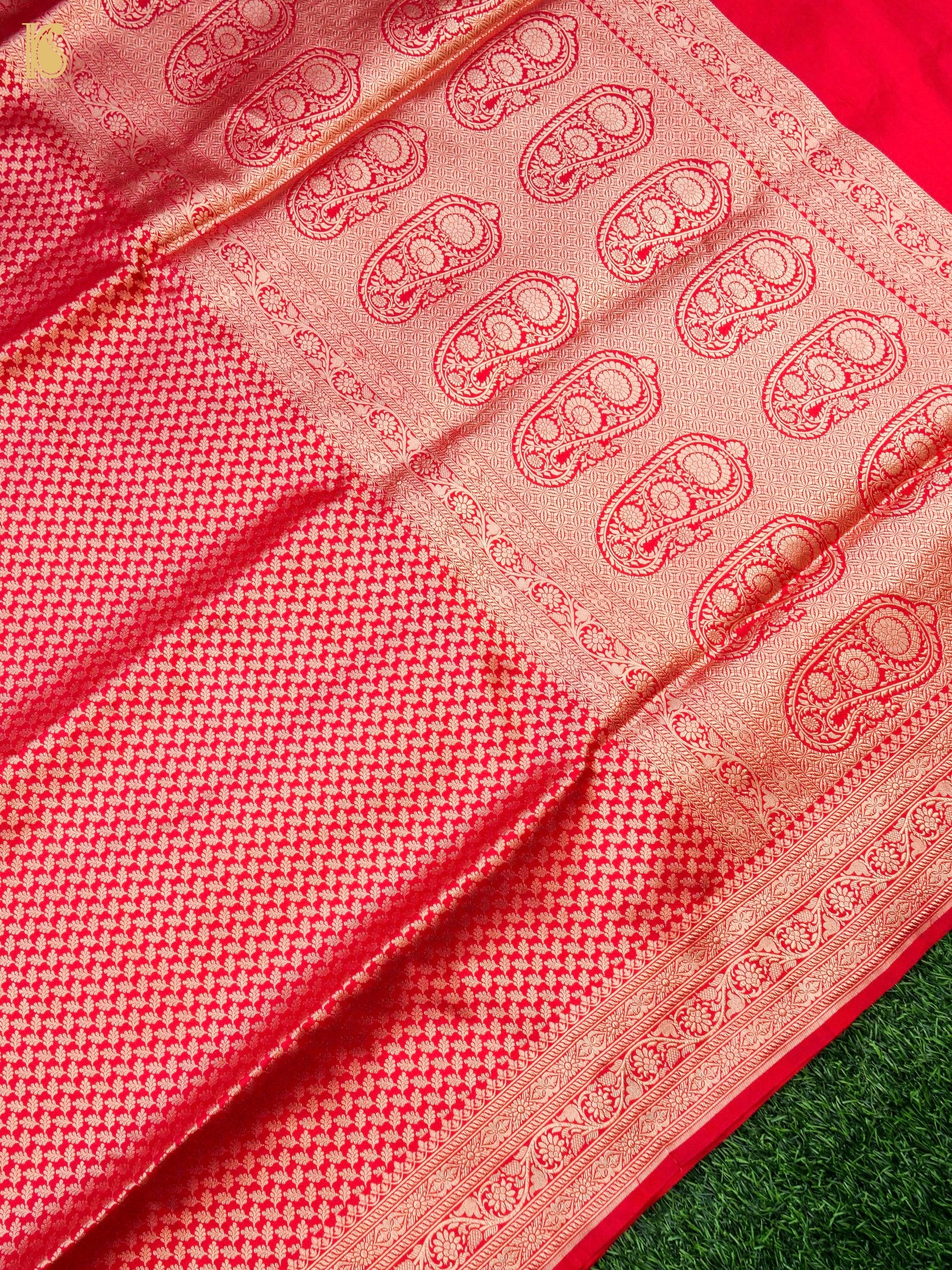 Handloom Banarasi Katan Silk Zari Tanchoi Saree