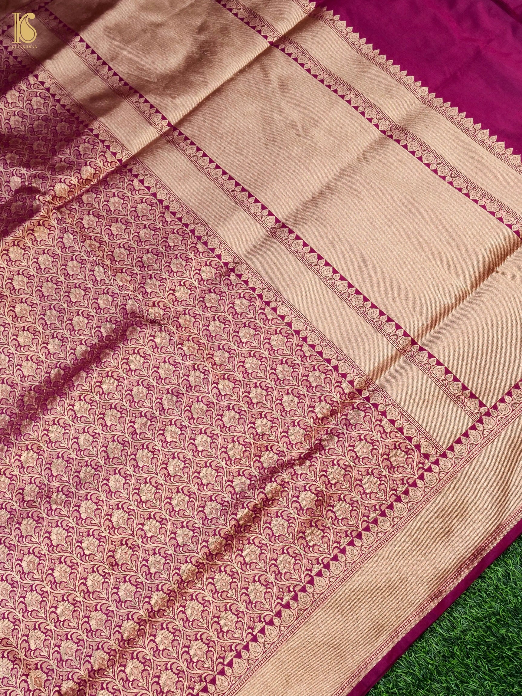 Handloom Banarasi Katan Silk Zari Tanchoi Saree