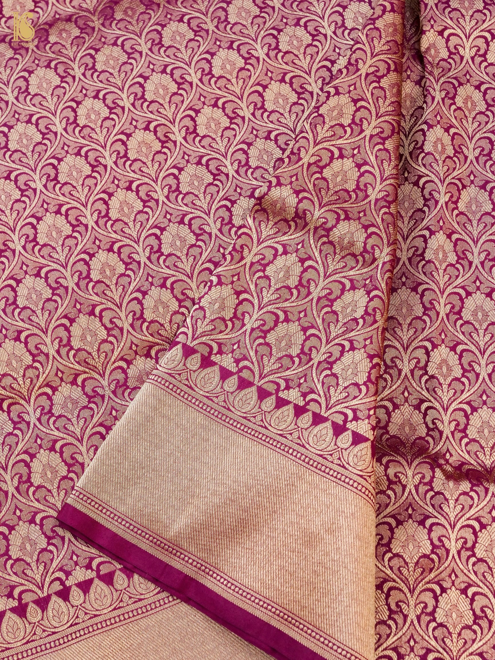 Handloom Banarasi Katan Silk Zari Tanchoi Saree