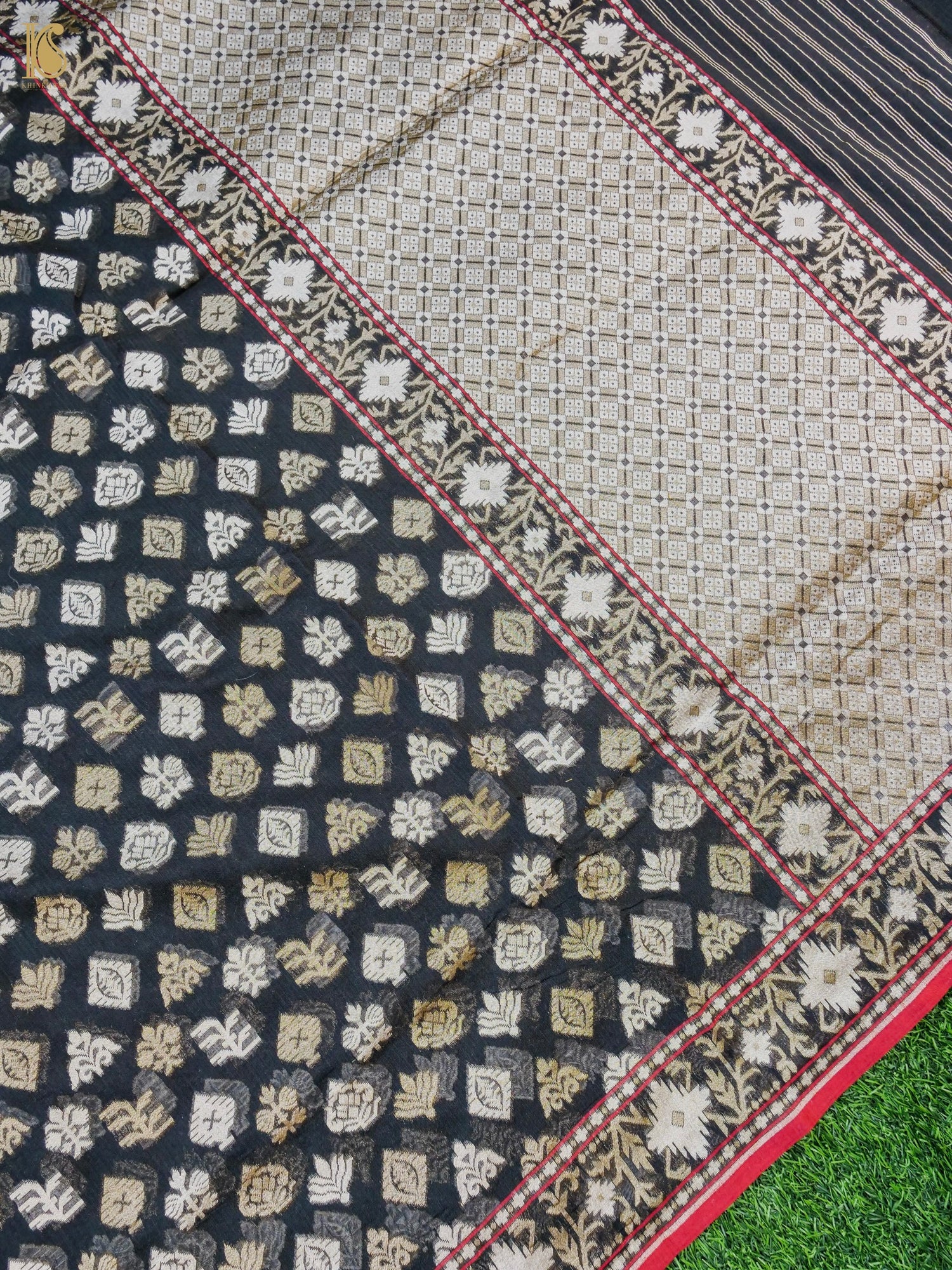 Banarasi Cotton Handloom Jamdani Ektara Saree