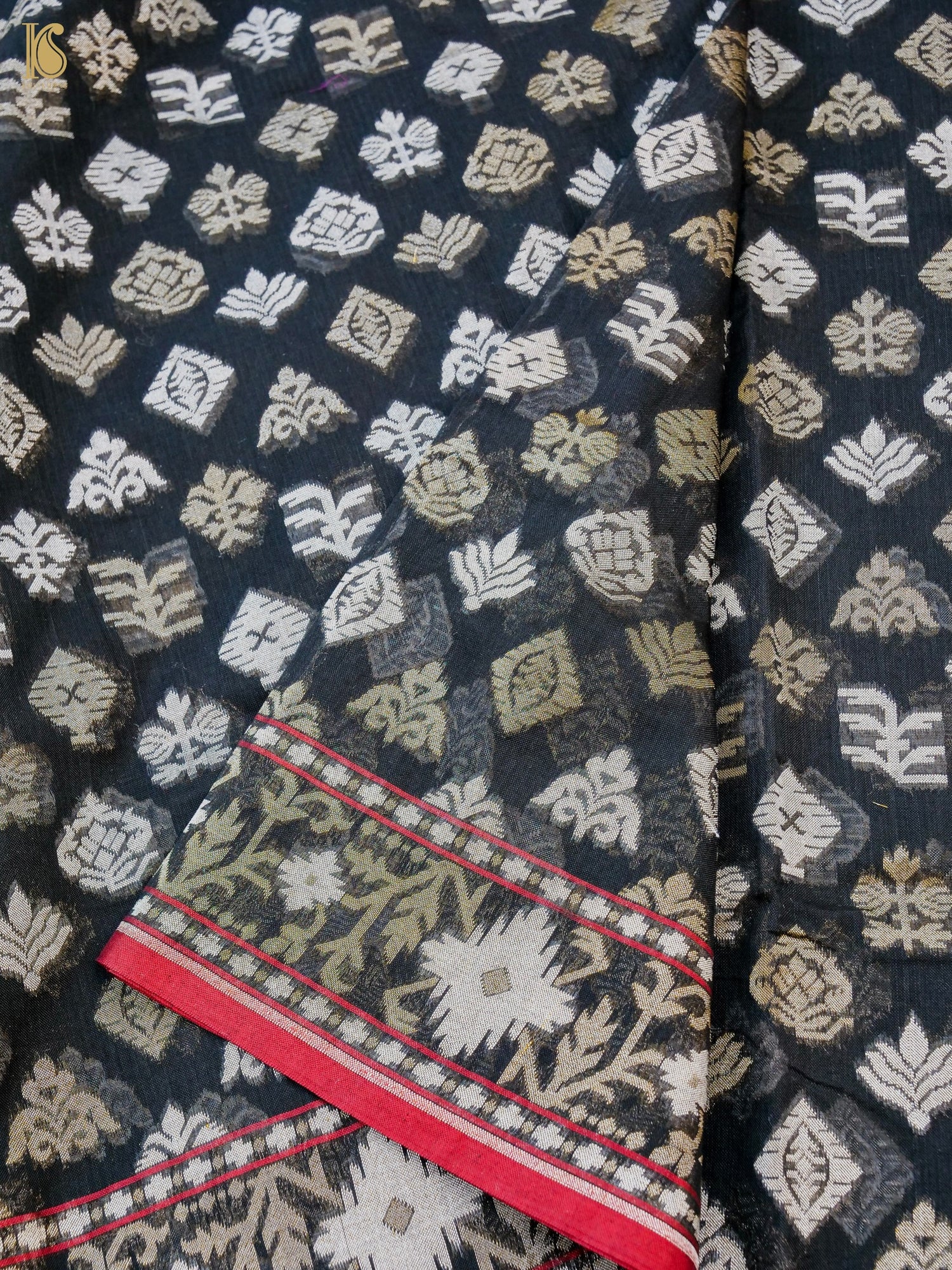 Banarasi Cotton Handloom Jamdani Ektara Saree