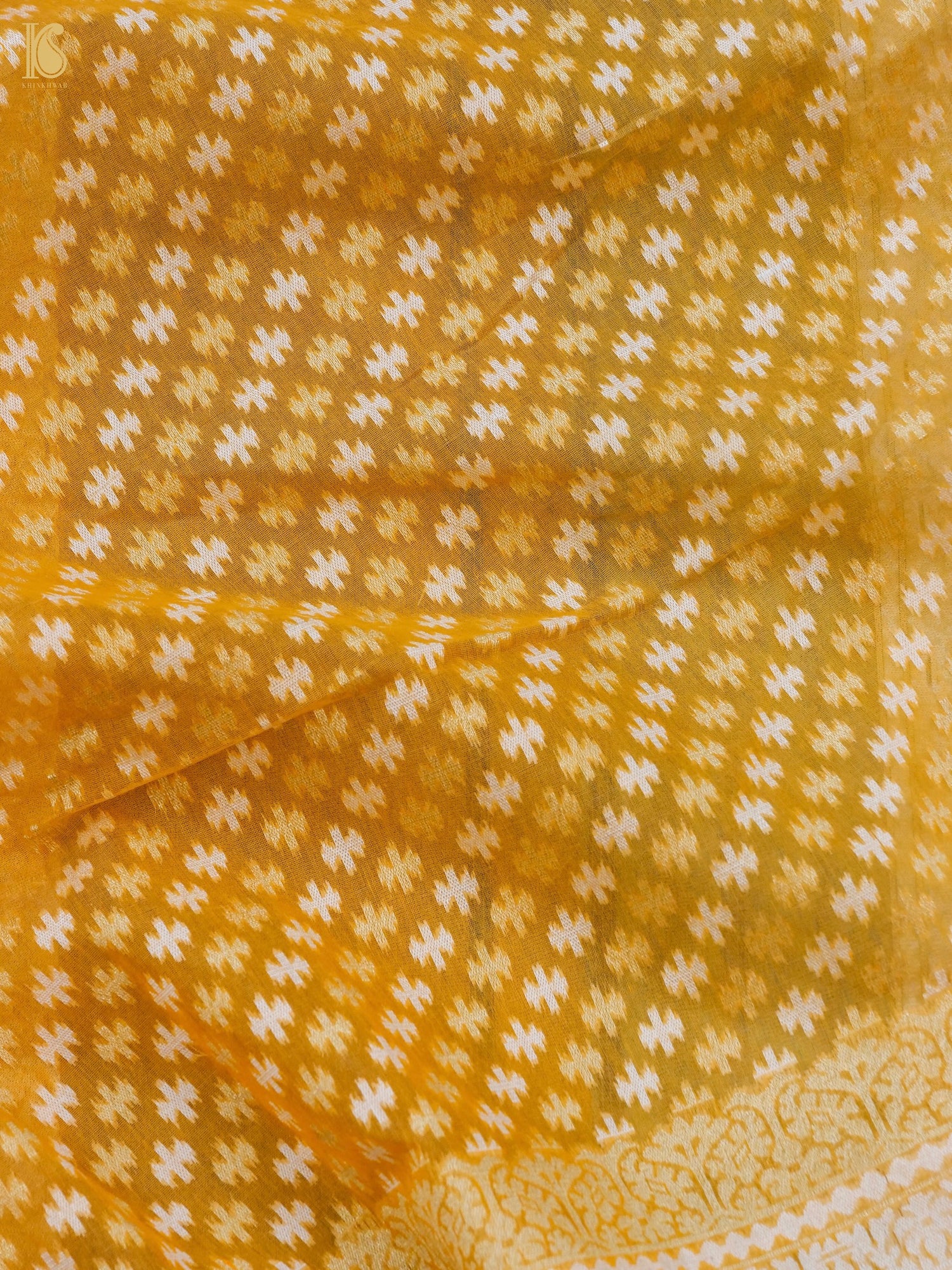 Handloom Cotton Kora Banarasi Jamdani Ektara Suit Fabric Set