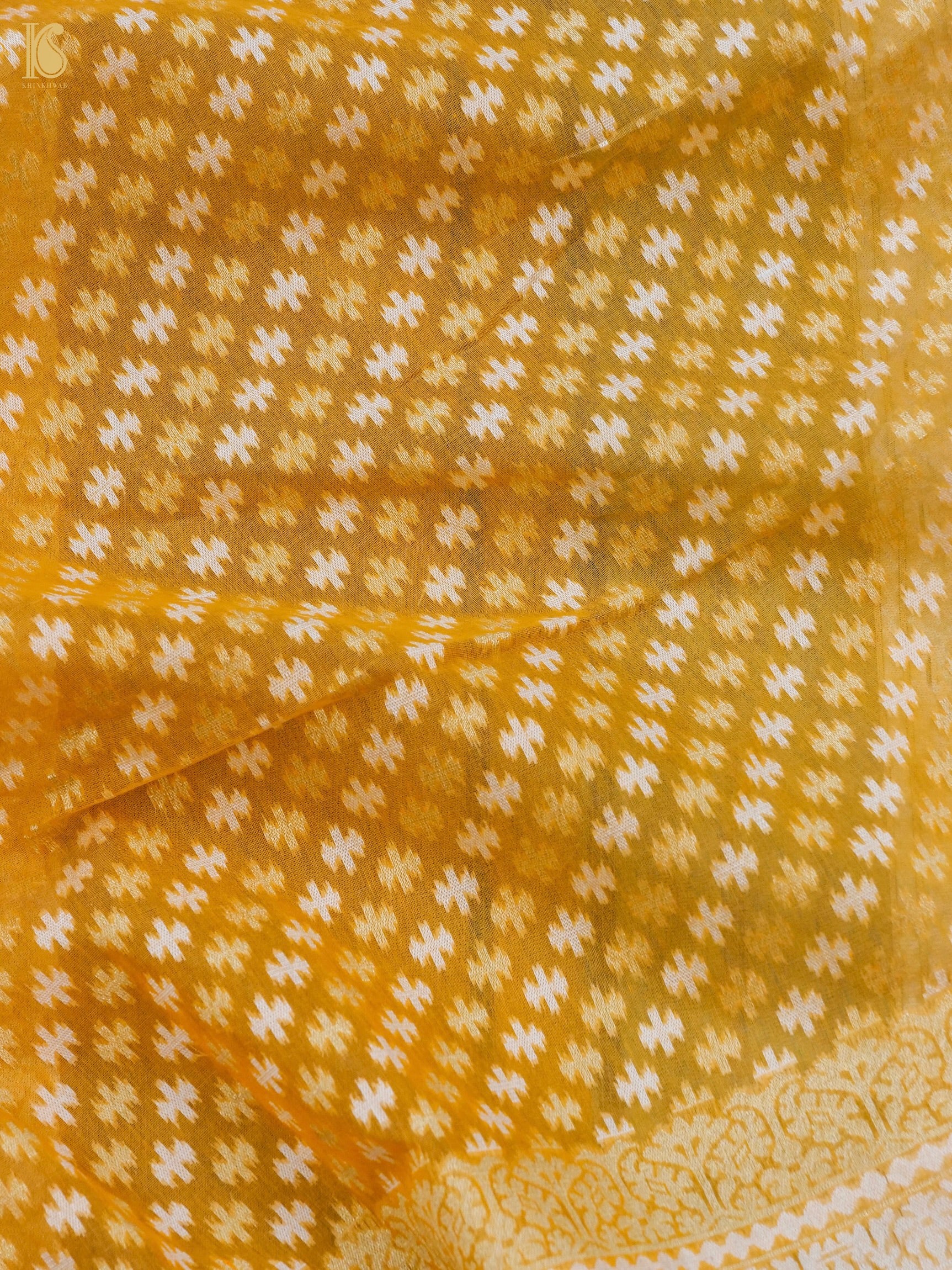 Handloom Cotton Kora Banarasi Jamdani Ektara Suit Fabric Set