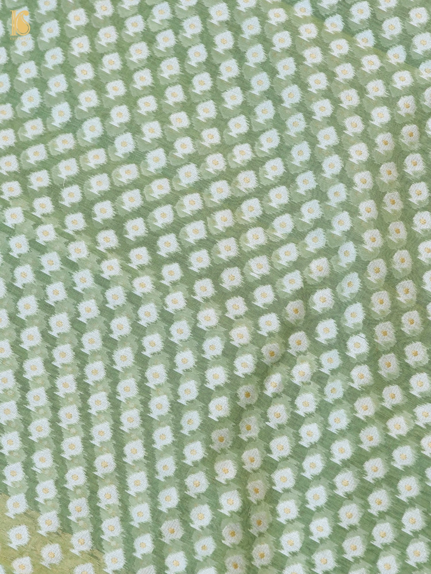 Handloom Cotton Kora Banarasi Jamdani Ektara Suit Fabric Set
