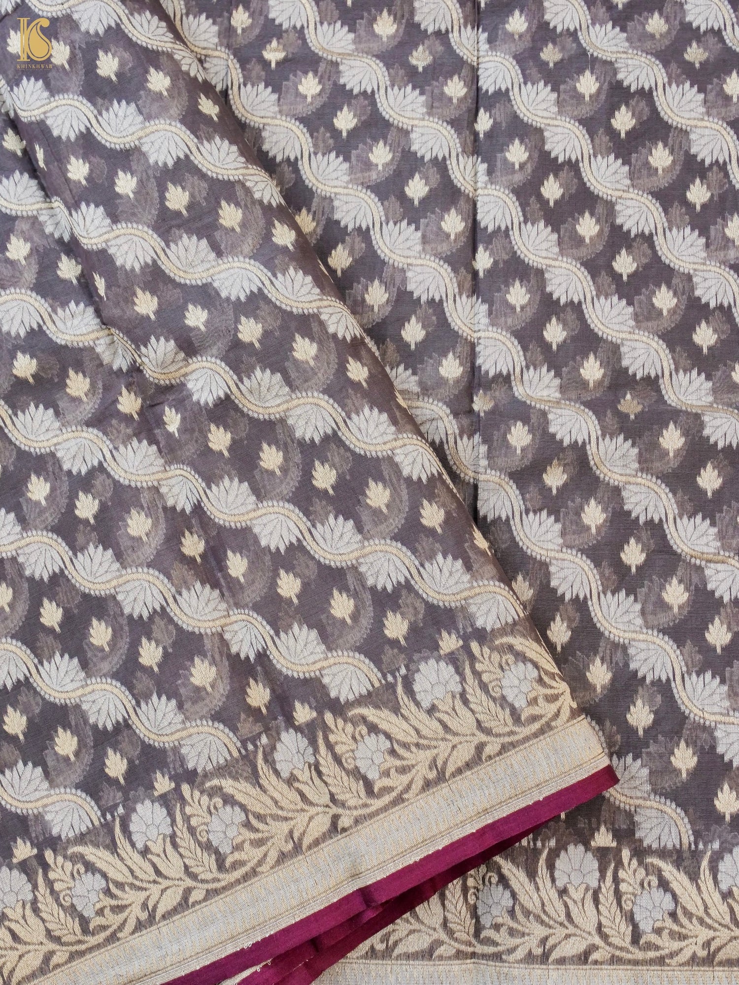 Handloom Cotton Kora Banarasi Jamdani Ektara Suit Fabric Set