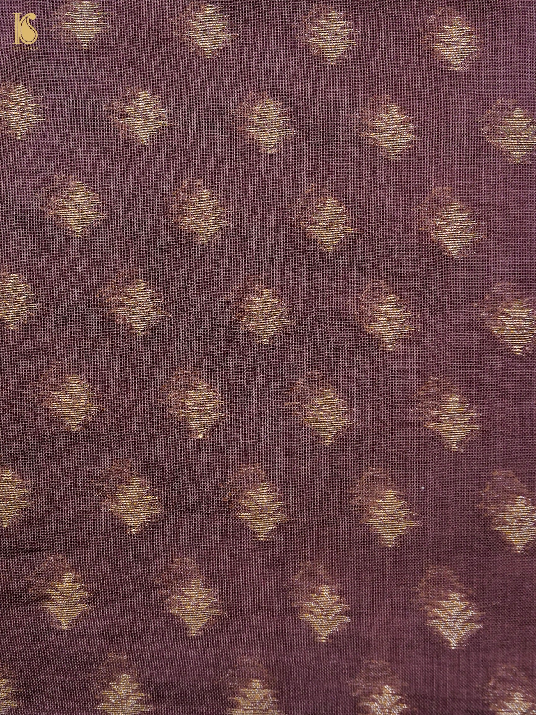 Handloom Cotton Kora Banarasi Jamdani Ektara Suit Fabric Set