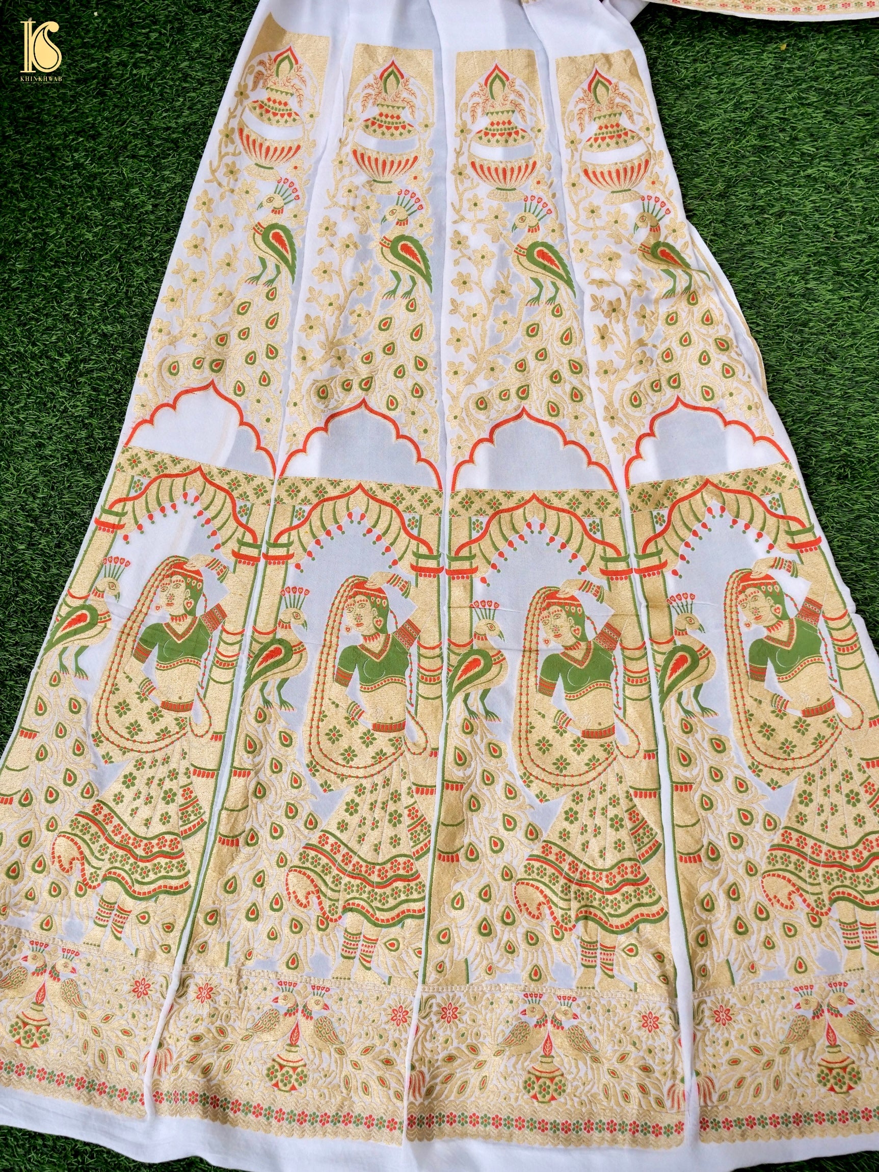 Georgette Kalidar Banarasi Dyeable Nartaki Lehenga