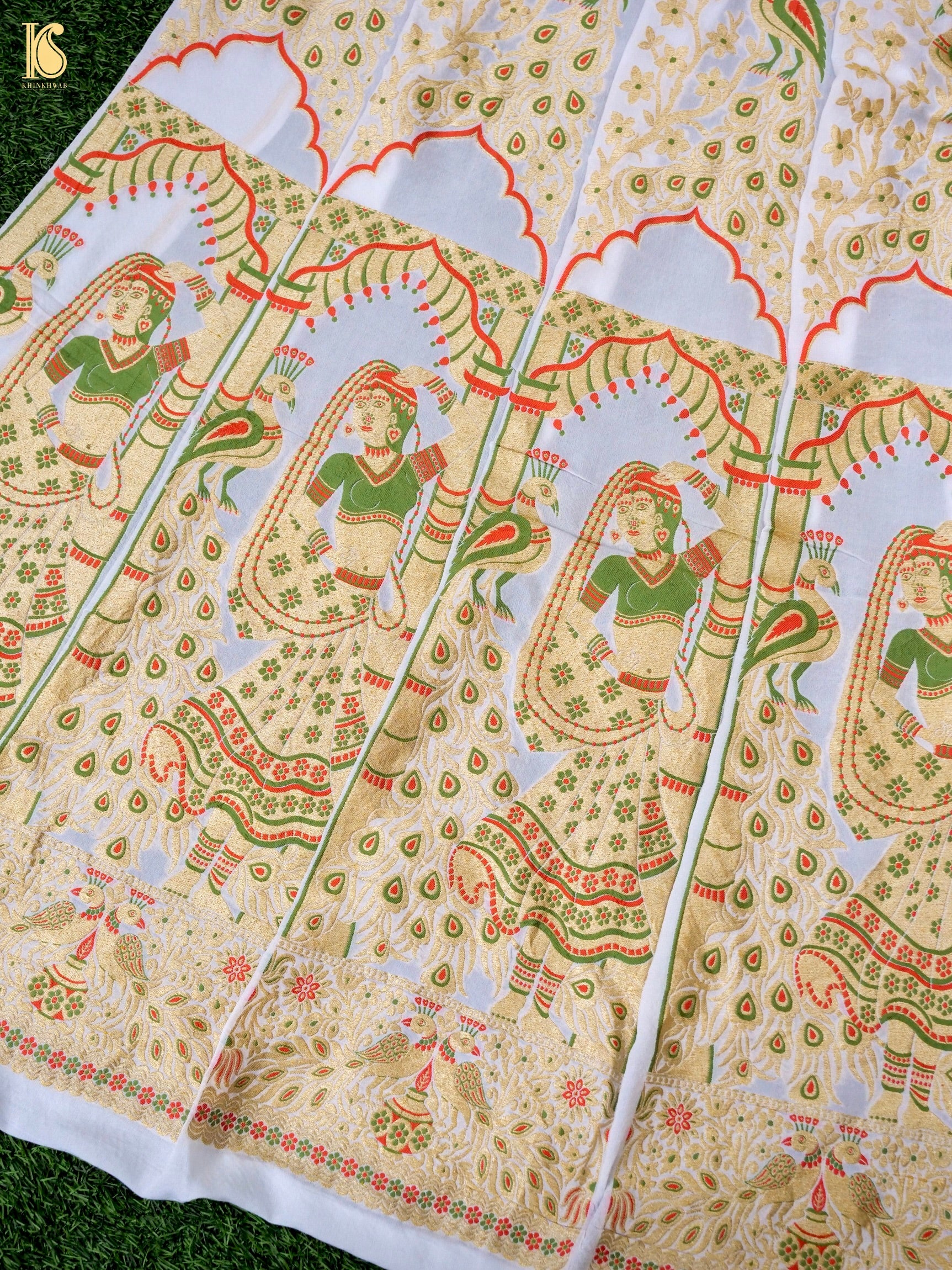 Georgette Kalidar Banarasi Dyeable Nartaki Lehenga