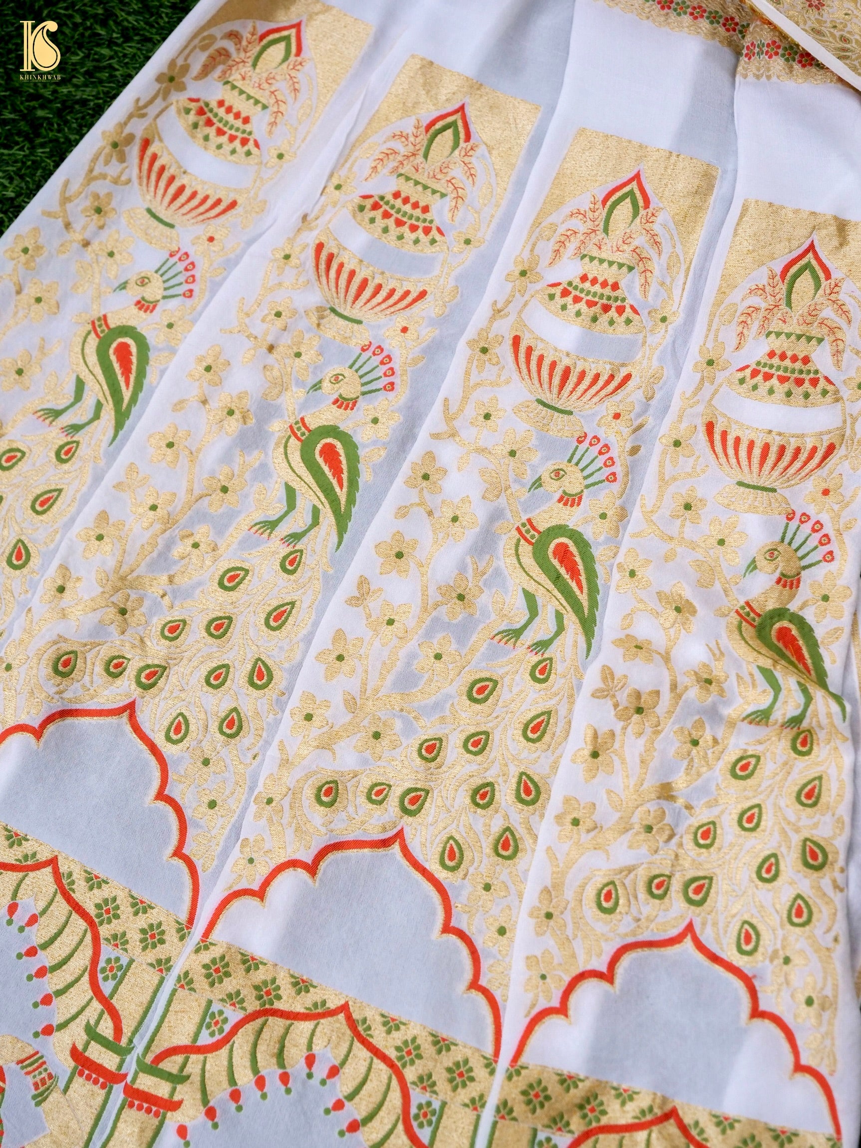 Georgette Kalidar Banarasi Dyeable Nartaki Lehenga