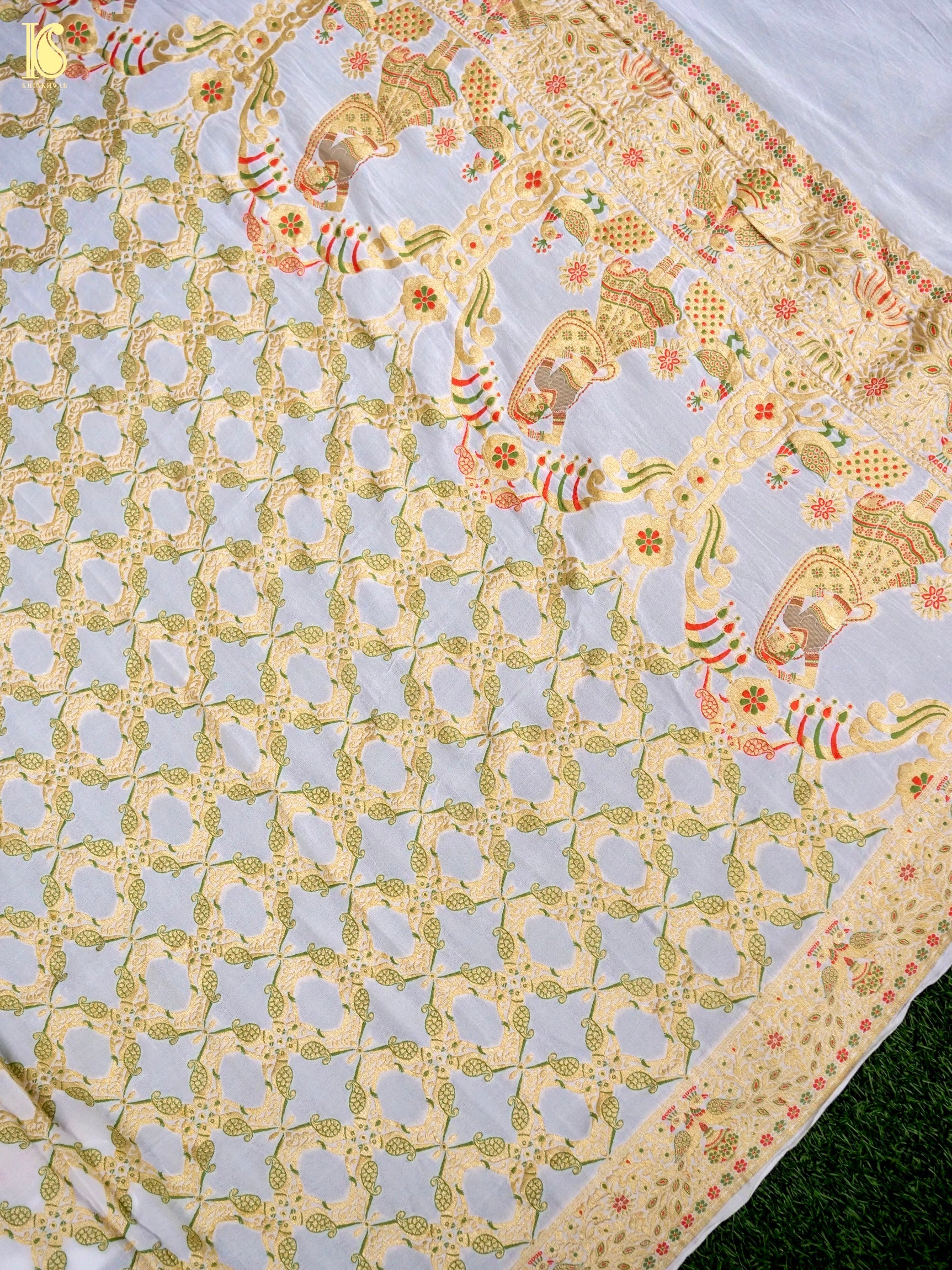Georgette Kalidar Banarasi Dyeable Nartaki Lehenga