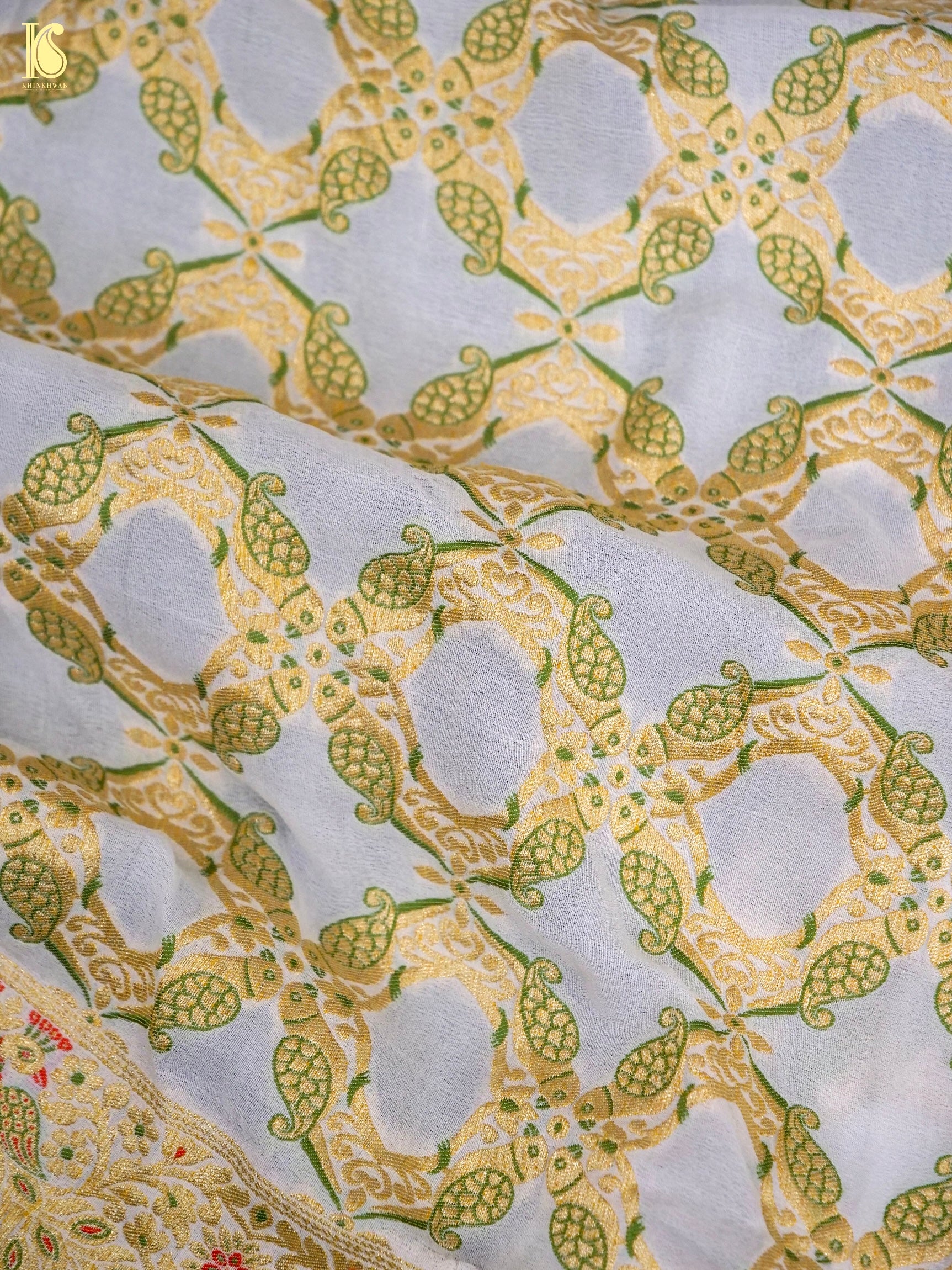 Georgette Kalidar Banarasi Dyeable Nartaki Lehenga