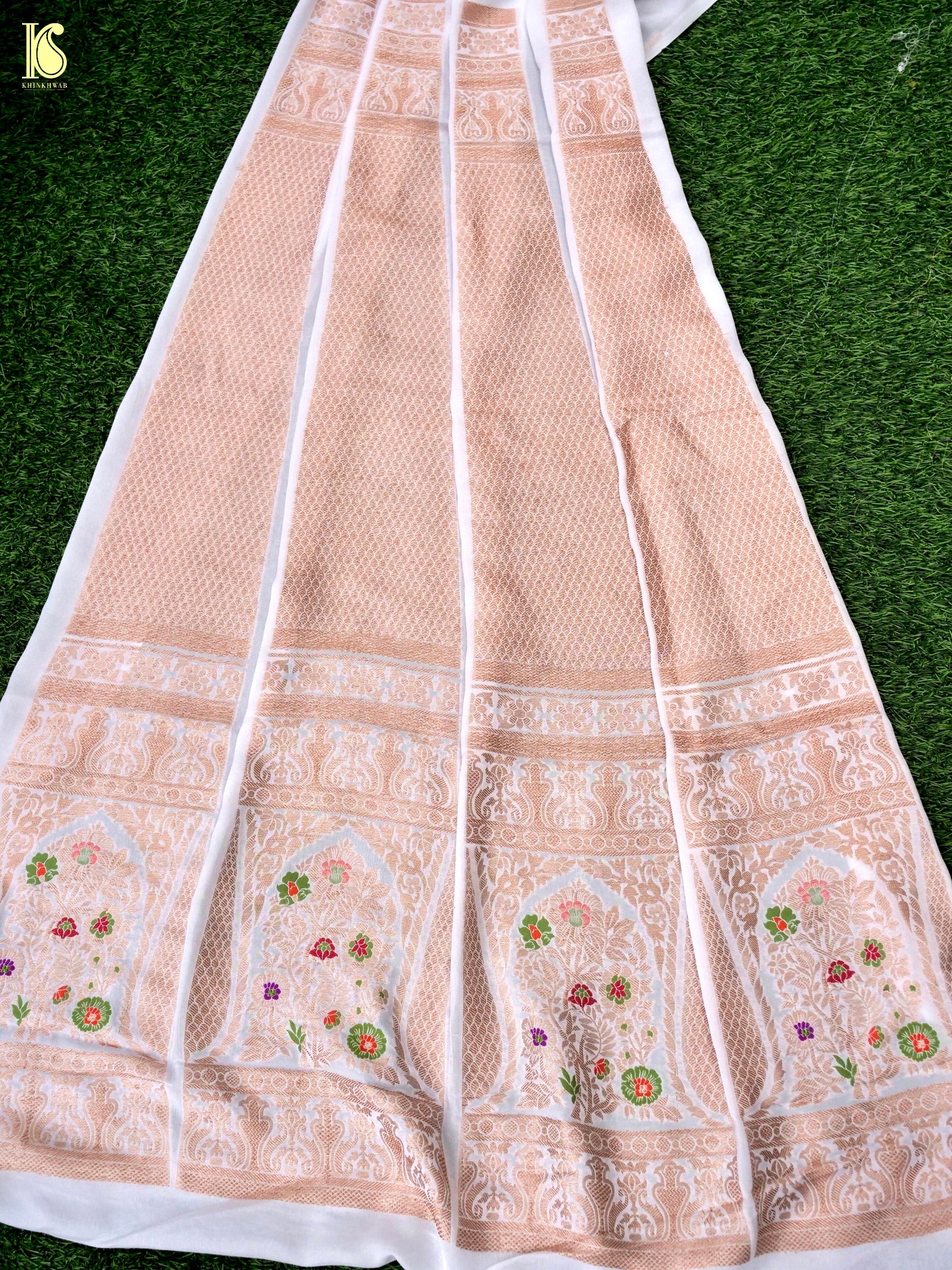Georgette Kalidar Banarasi Dyeable Lehenga