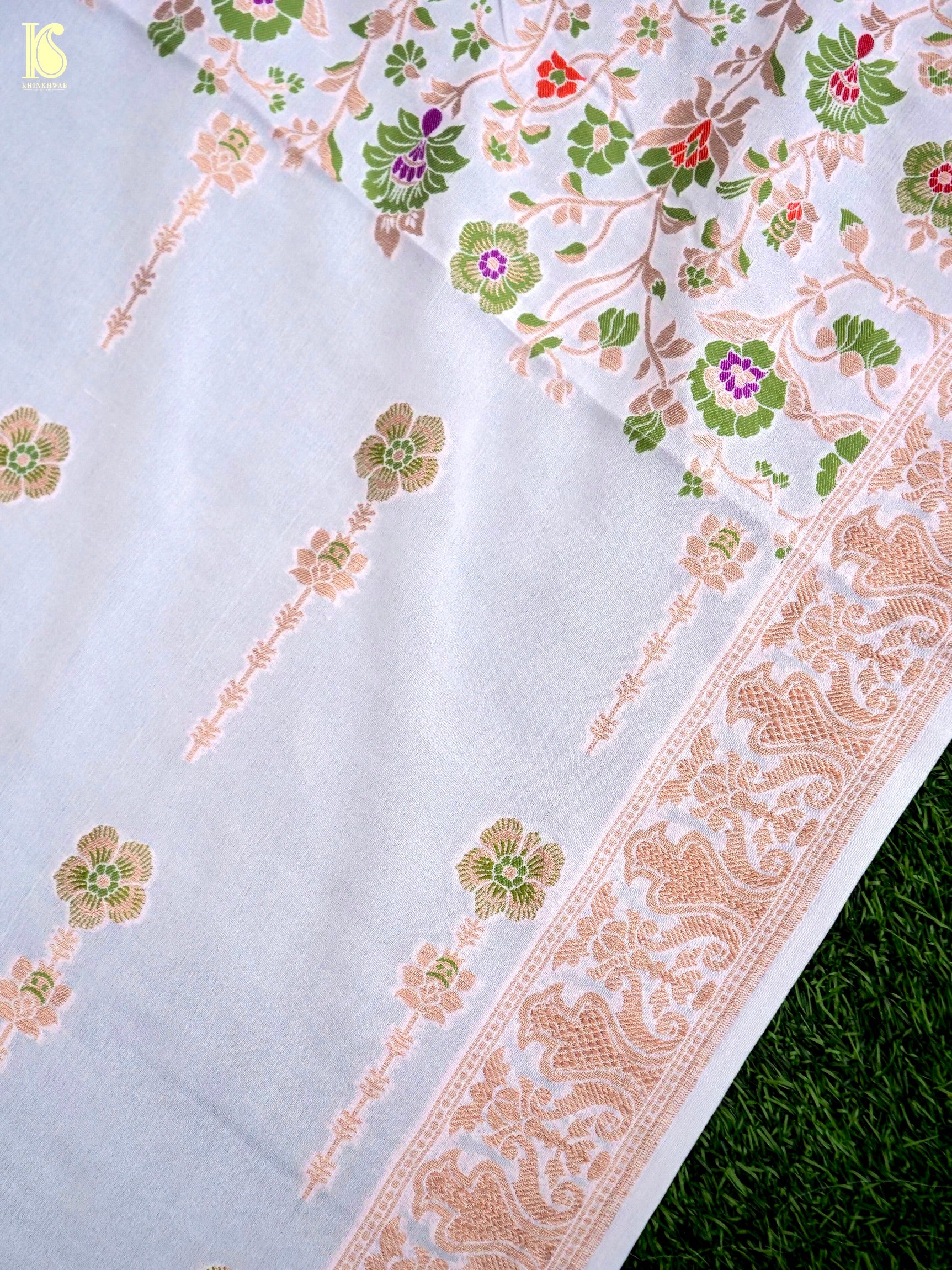 Georgette Kalidar Banarasi Dyeable Lehenga