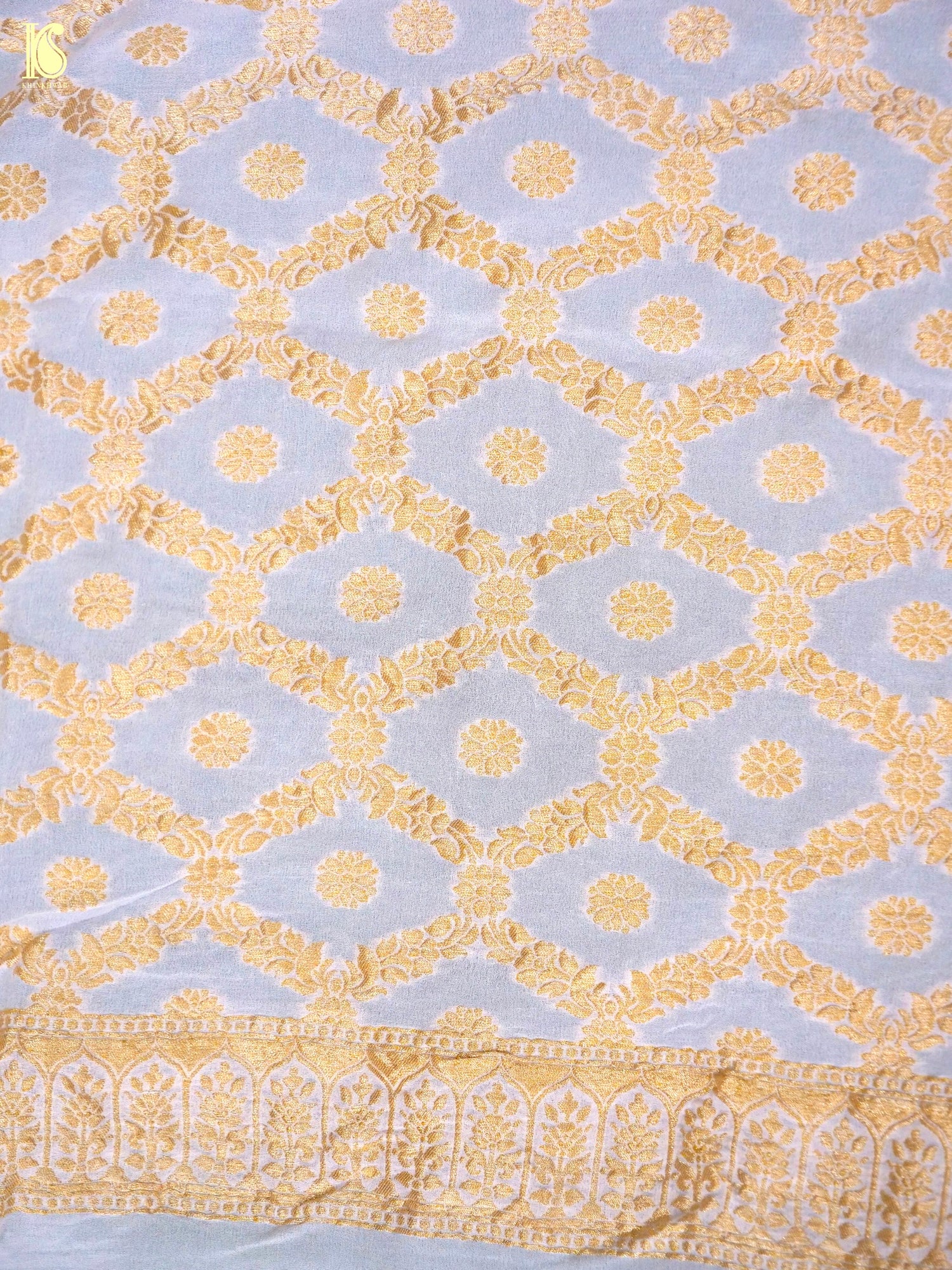 Georgette Kalidar Banarasi Dyeable Lehenga