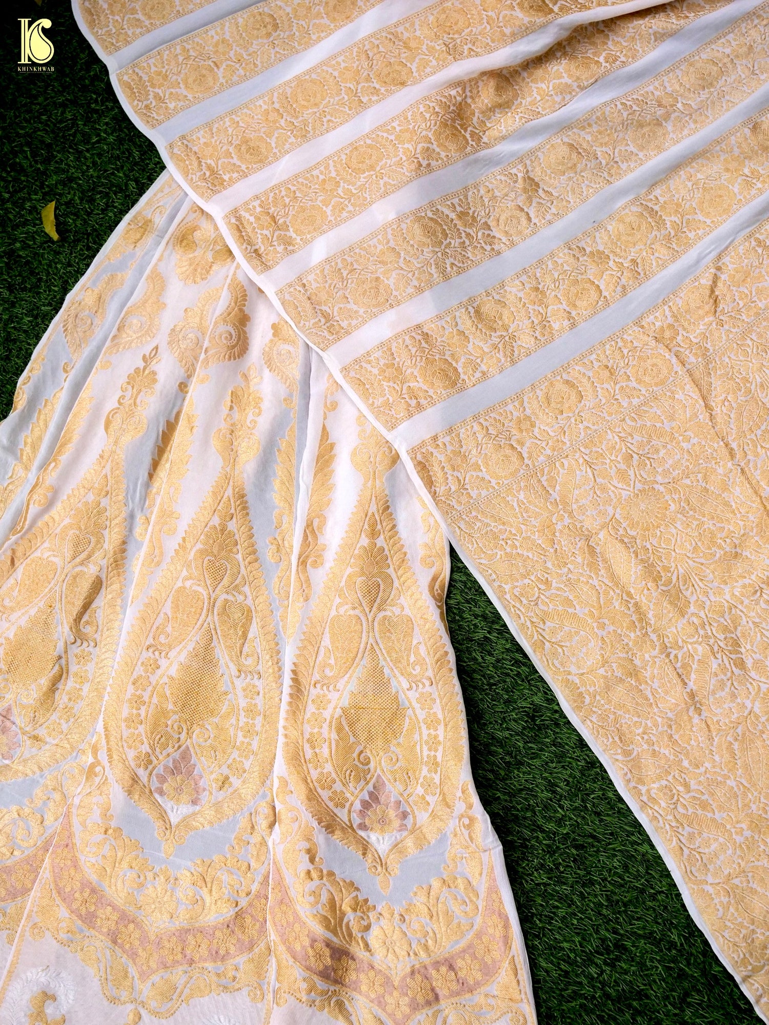 Georgette Kalidar Banarasi Dyeable Lehenga