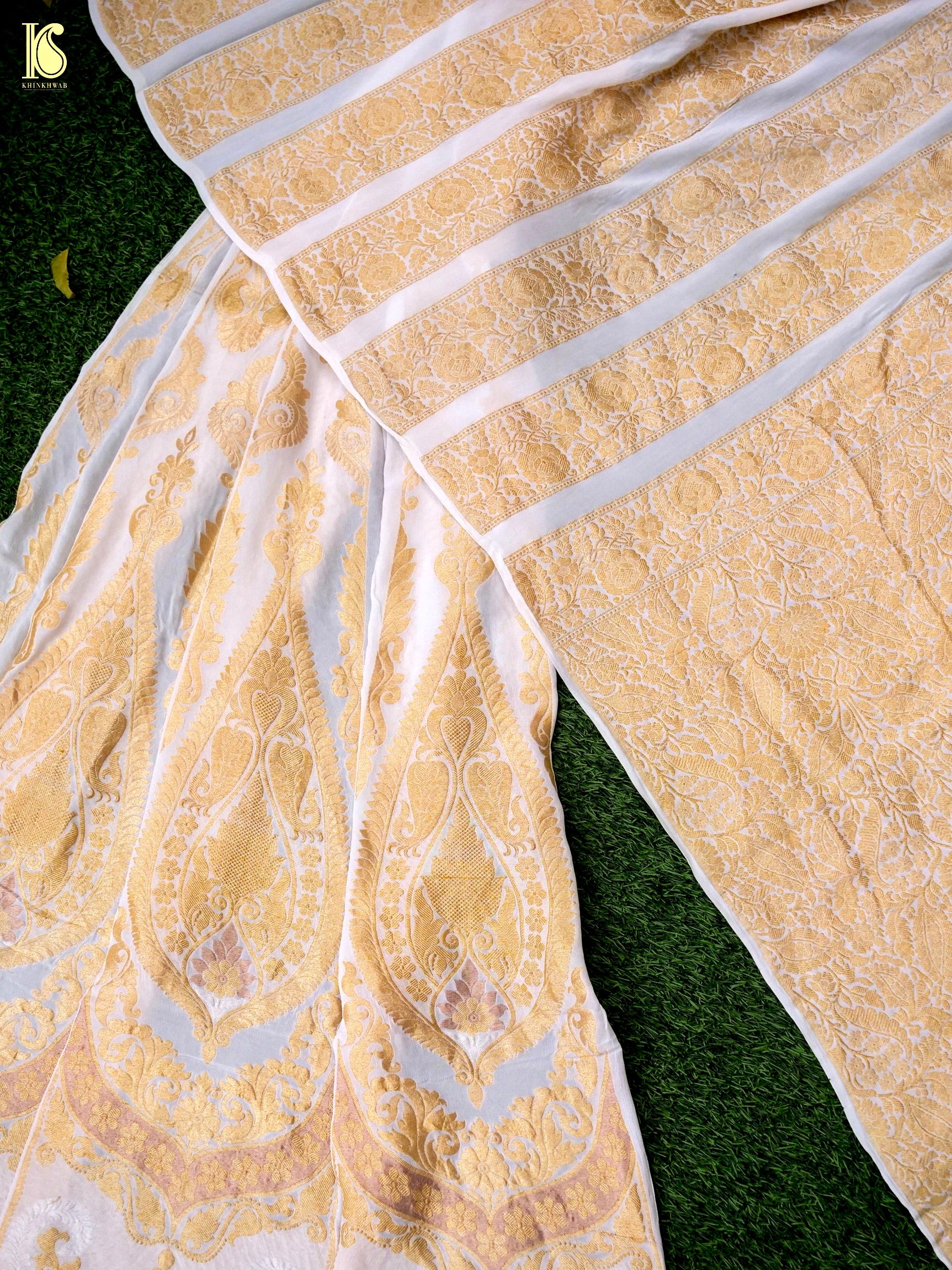 Georgette Kalidar Banarasi Dyeable Lehenga