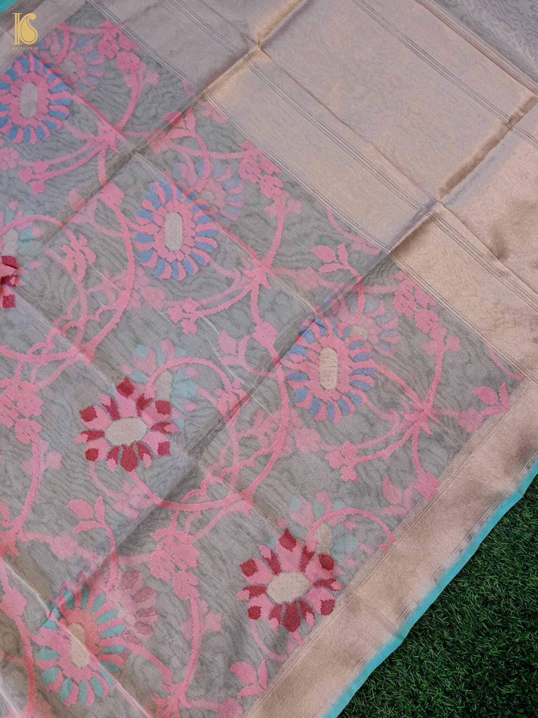 Handloom Banarasi Dupion Silk Fabric 3 Piece Suit Set