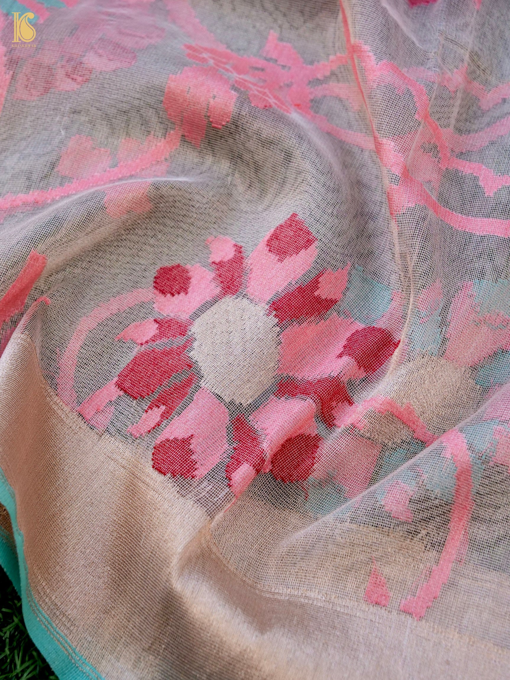 Handloom Banarasi Dupion Silk Fabric 3 Piece Suit Set