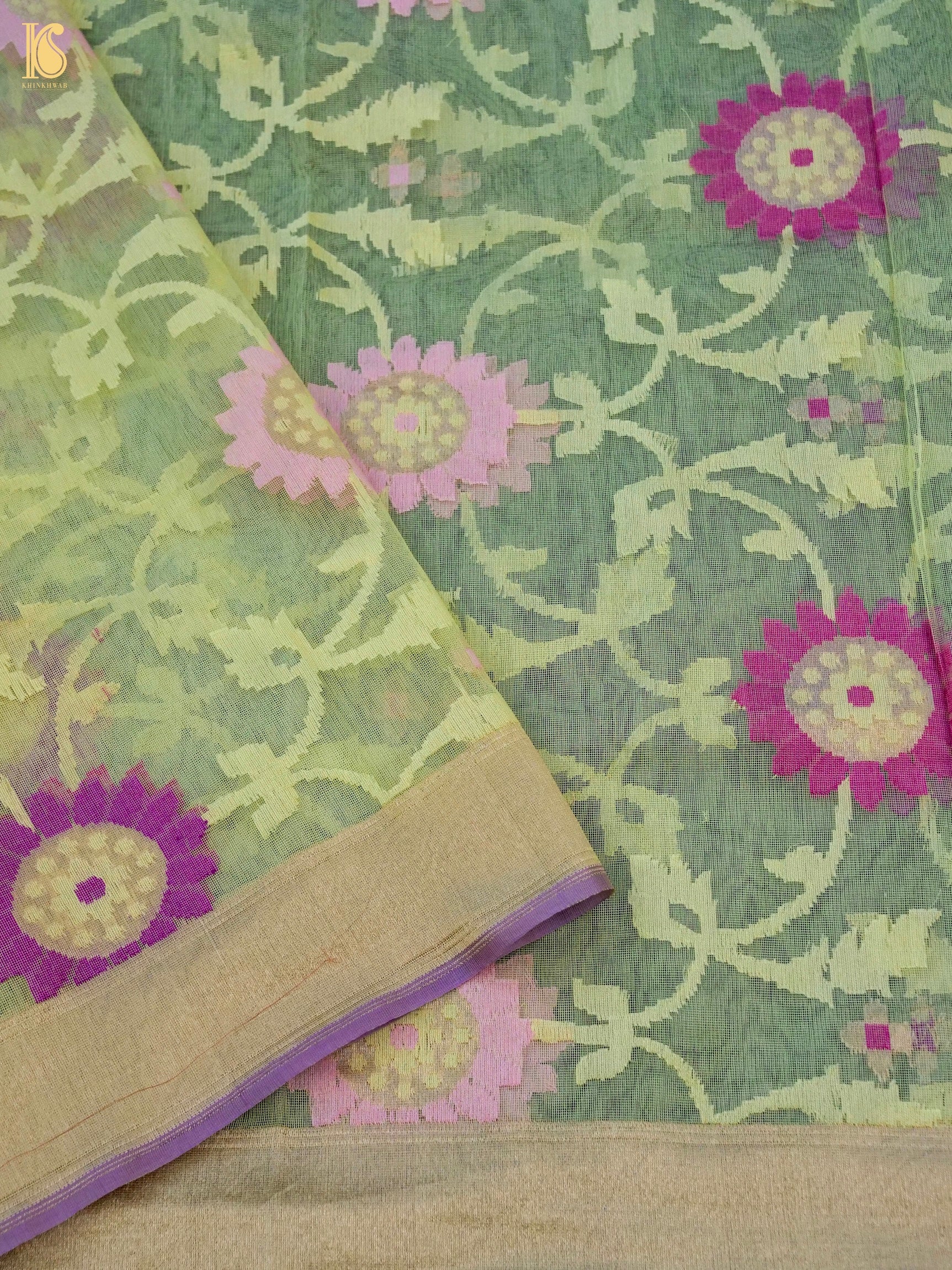 Handloom Banarasi Dupion Silk Fabric 3 Piece Suit Set
