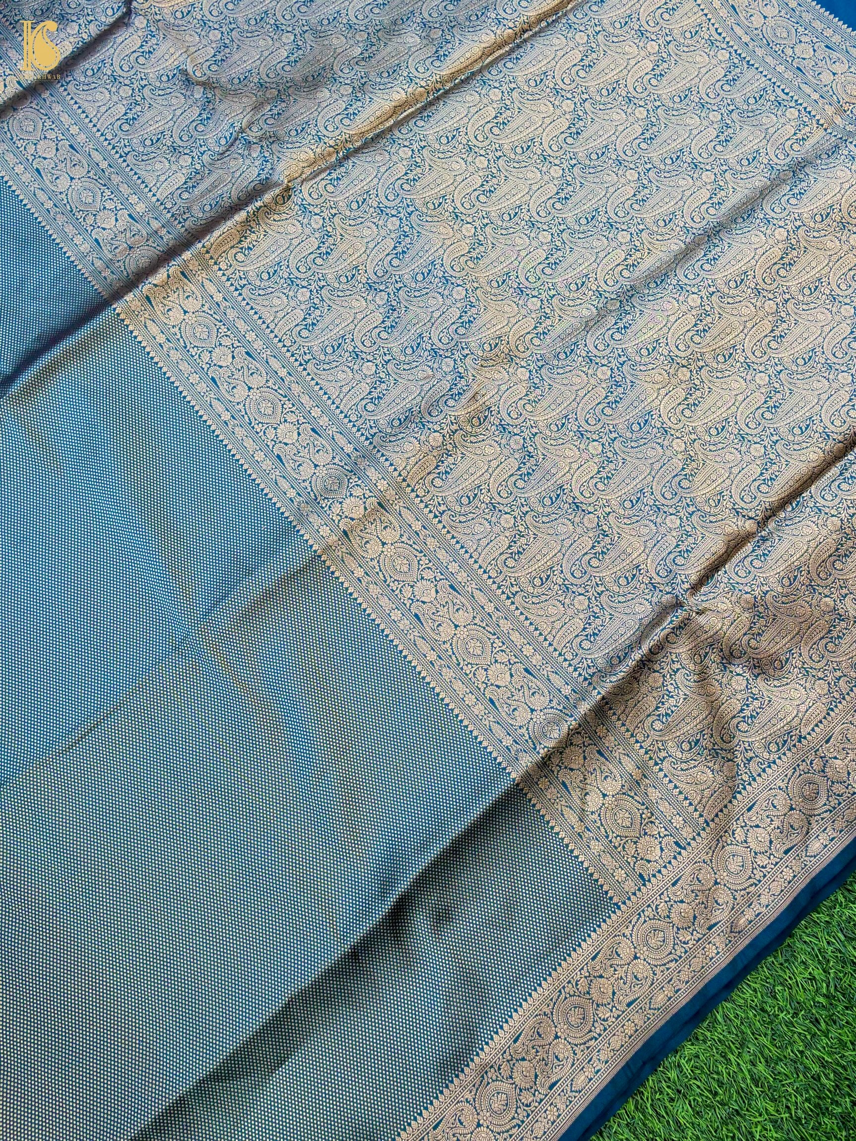 Handloom Banarasi Katan Silk Zari Tanchoi Saree