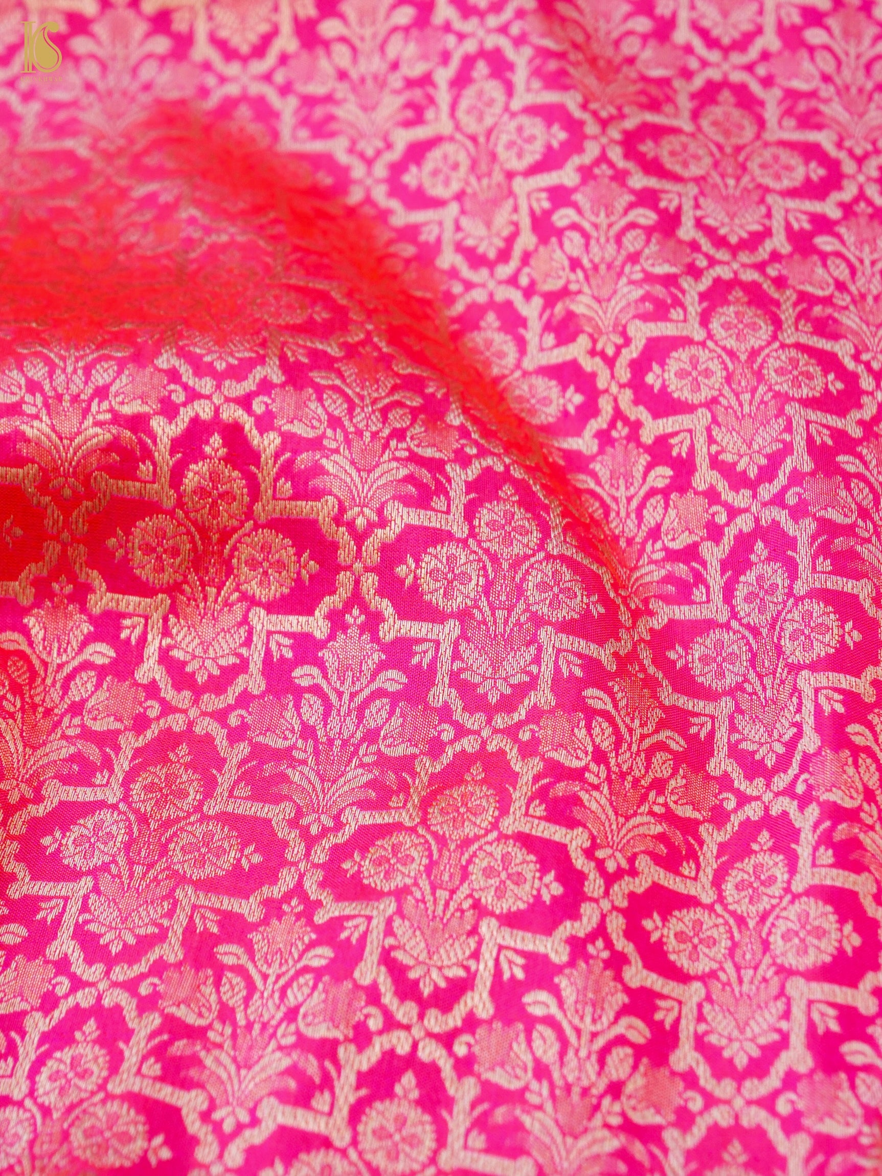 Handloom Banarasi Katan Silk Zari Tanchoi Saree