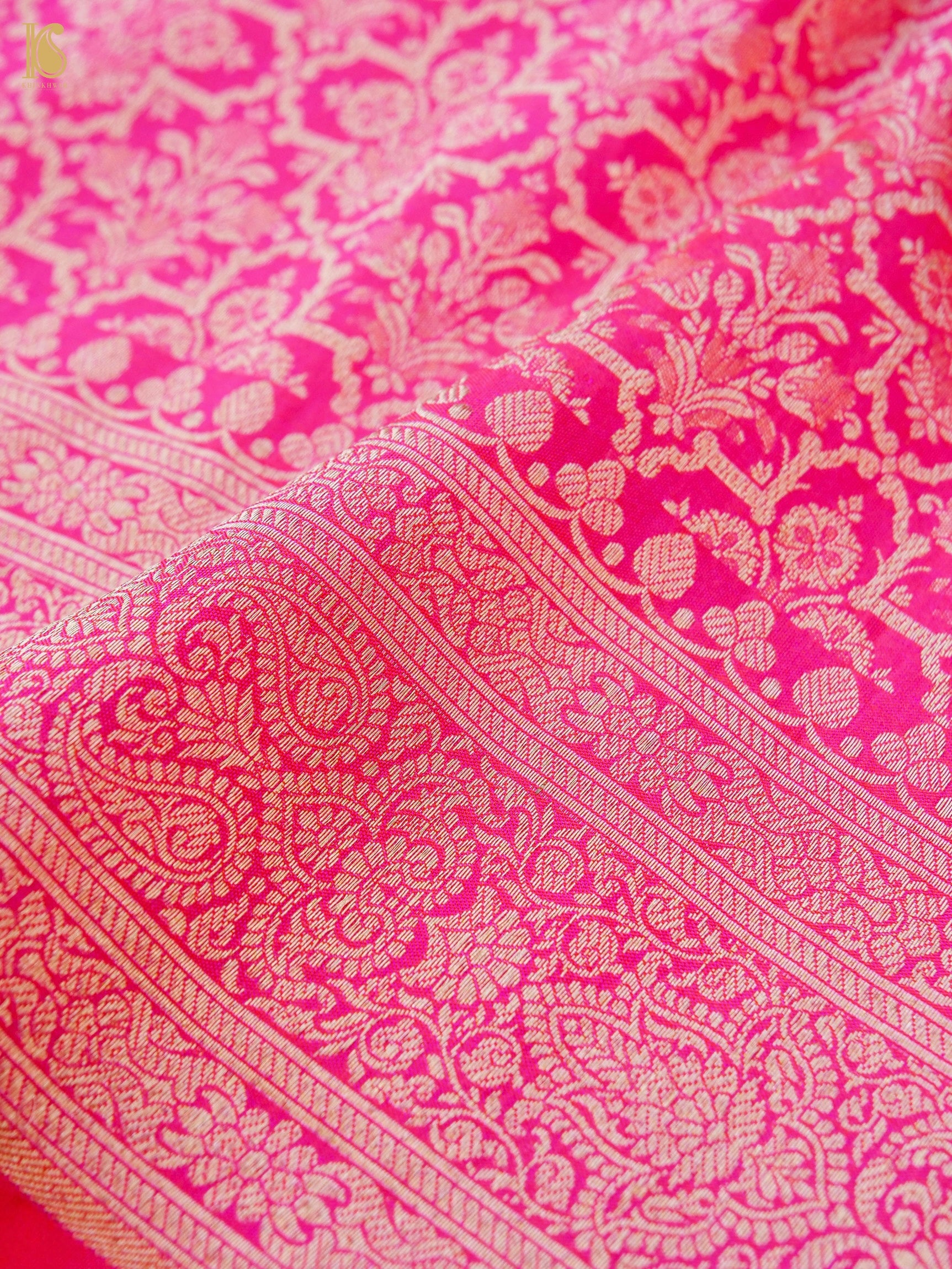 Handloom Banarasi Katan Silk Zari Tanchoi Saree