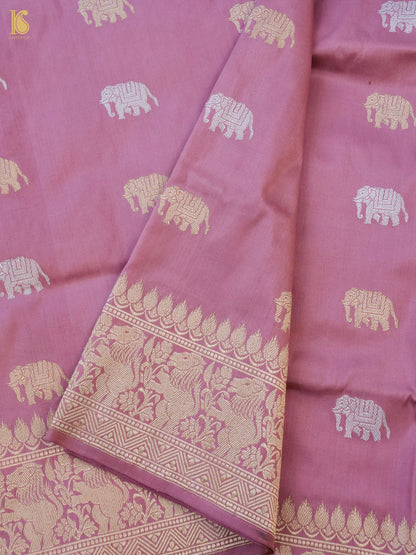 Handloom Banarasi Katan Silk Shikargah Elephant Saree