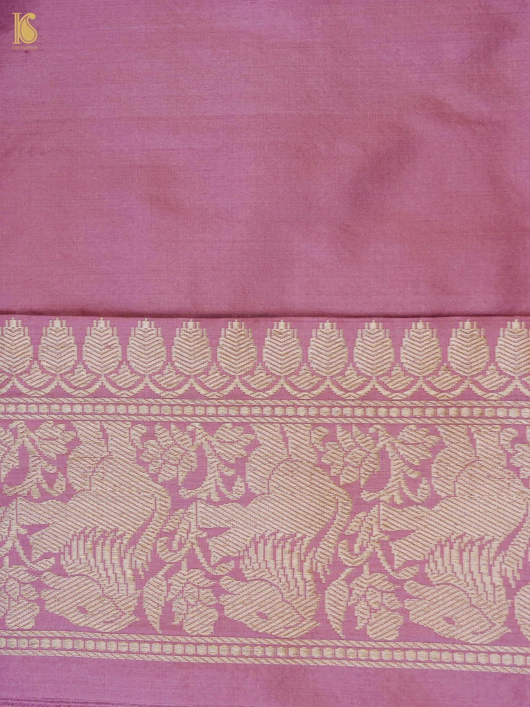 Handloom Banarasi Katan Silk Shikargah Elephant Saree