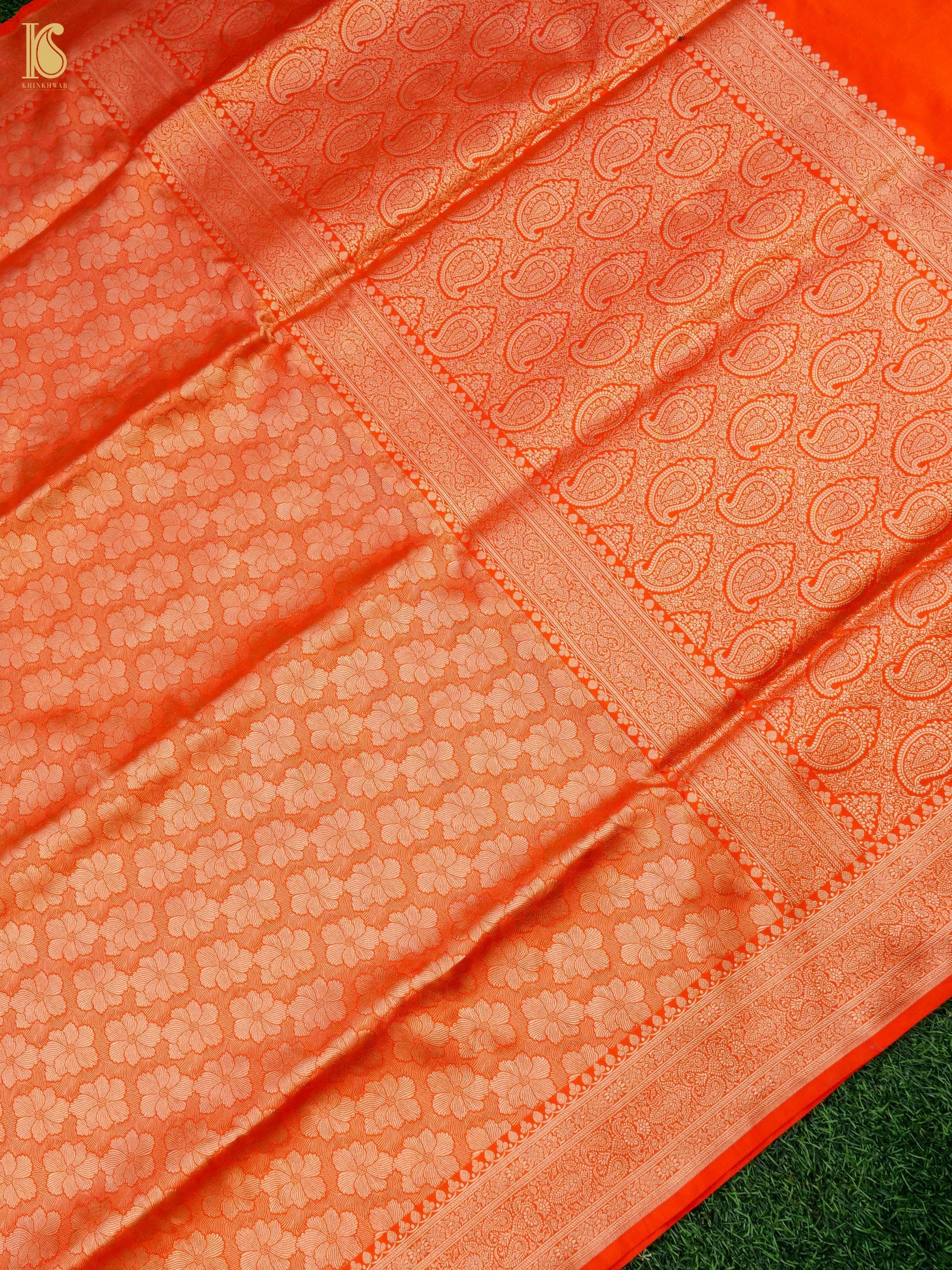 Handloom Banarasi Katan Silk Zari Tanchoi Saree