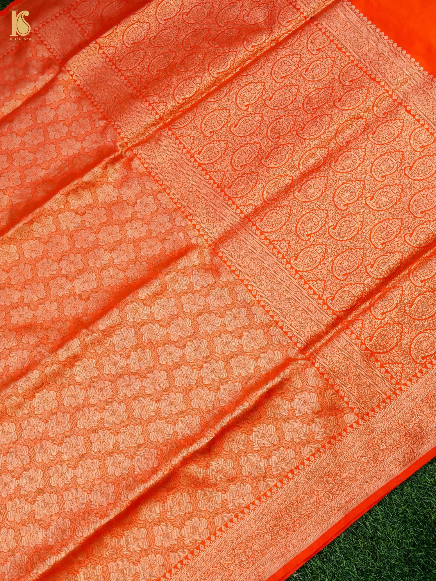 Handloom Banarasi Katan Silk Zari Tanchoi Saree