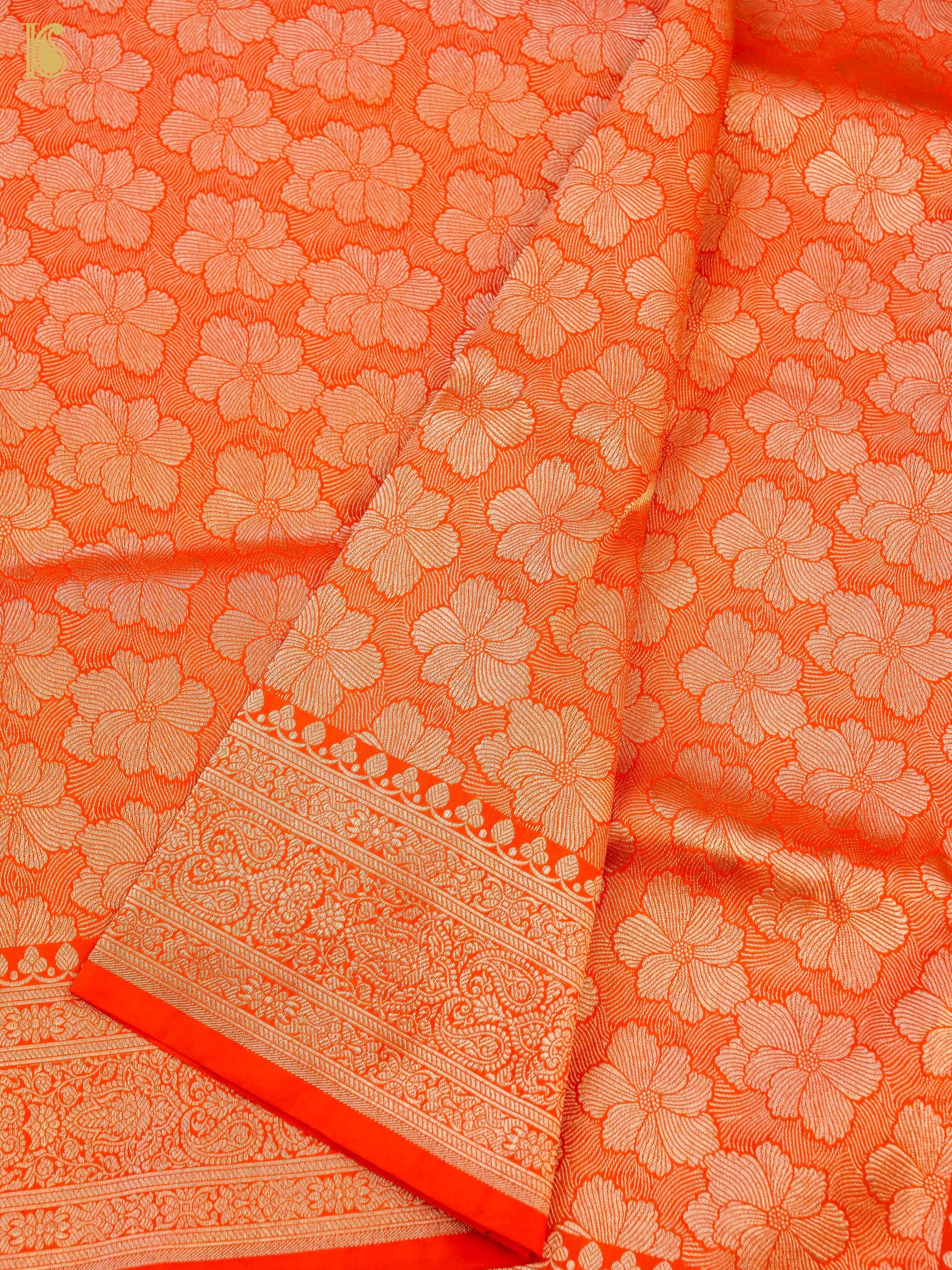 Handloom Banarasi Katan Silk Zari Tanchoi Saree